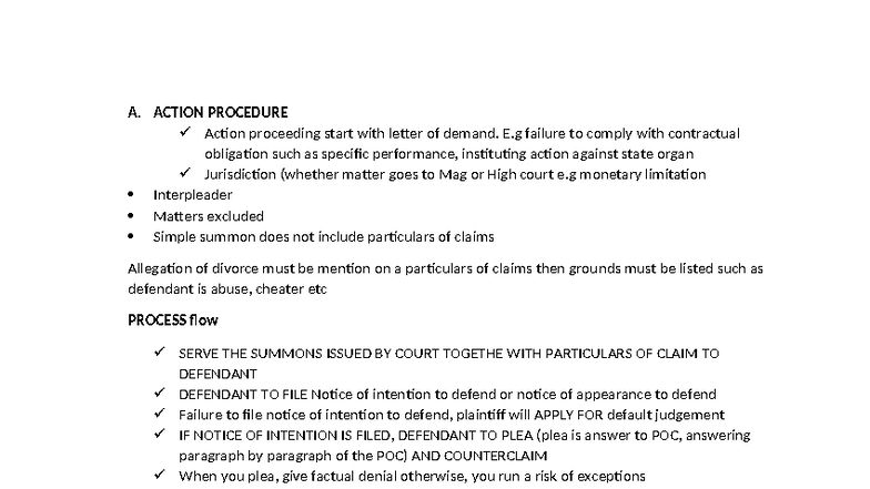 Action Procedure Notes: Key Steps & Guidelines for Legal Proceedings ...
