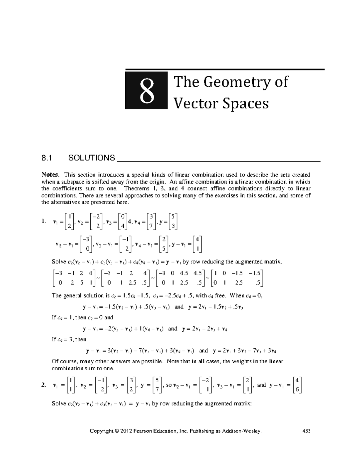 Linear Algebra (HST 8) - D.C. Lay - 4th Edition Solutions: Vector ...