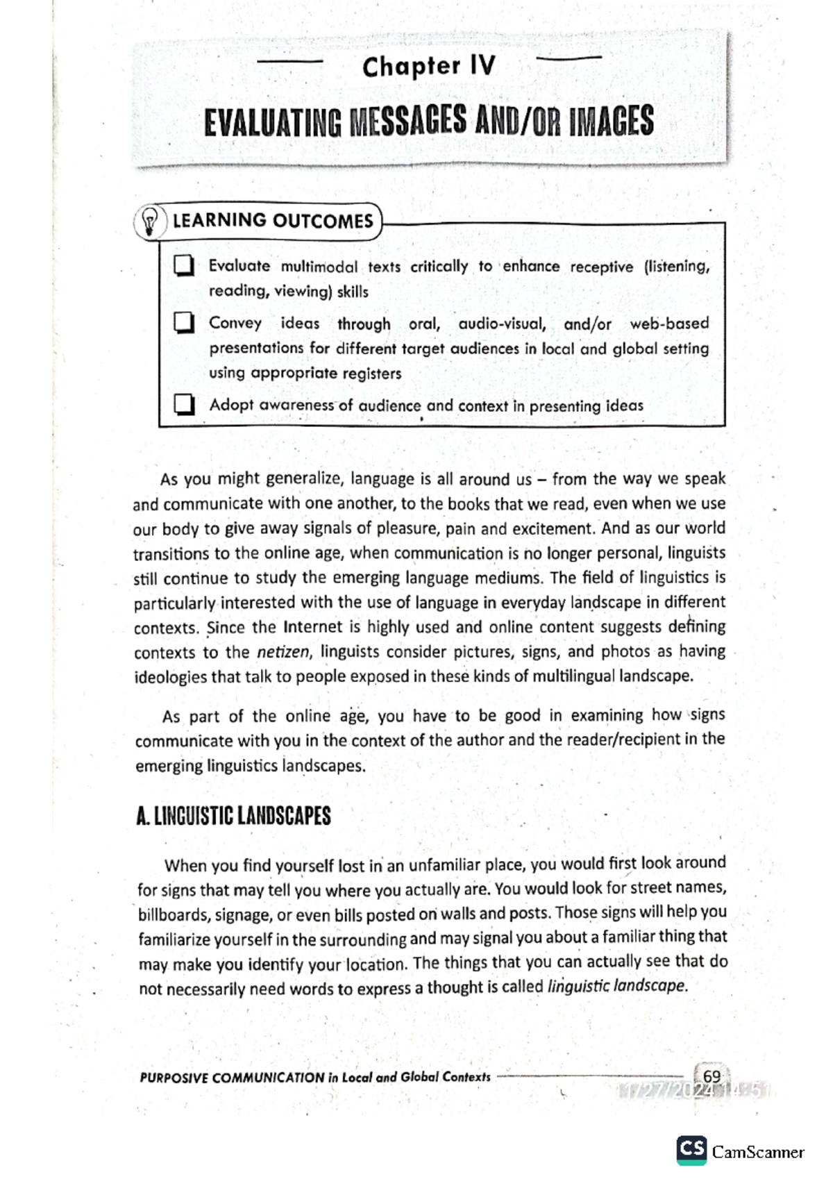 Evaluating Images and Messages - Chapter IV EVALUATING MESSAGES IMAGES ...