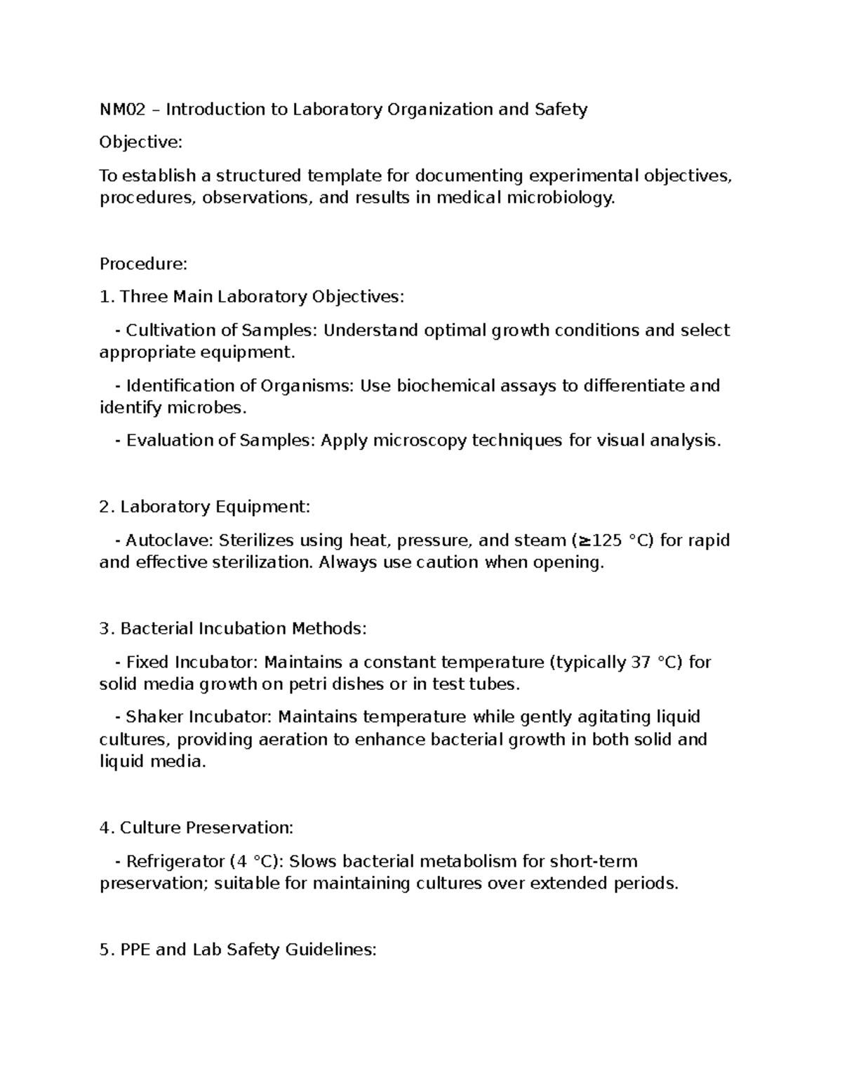 NM02 Lab 2: Microscopy & Safety Guidelines in Microbiology - Studocu