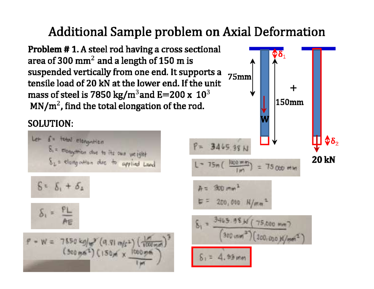 5 Axial Deformation and Shearing Deformation Analysis in Steel Blocks ...