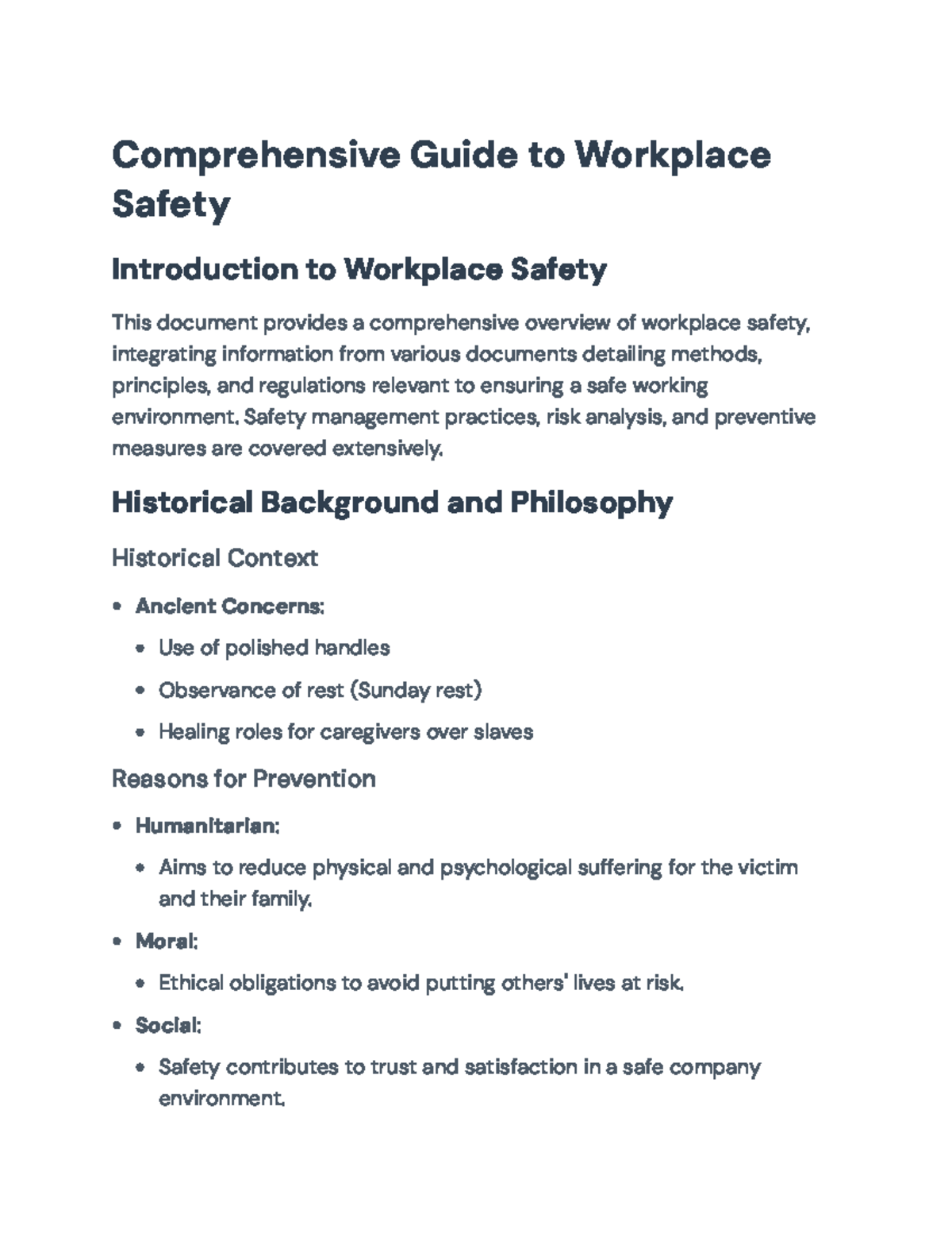 Comprehensive Guide to Workplace Safety and Risk Management Practices ...