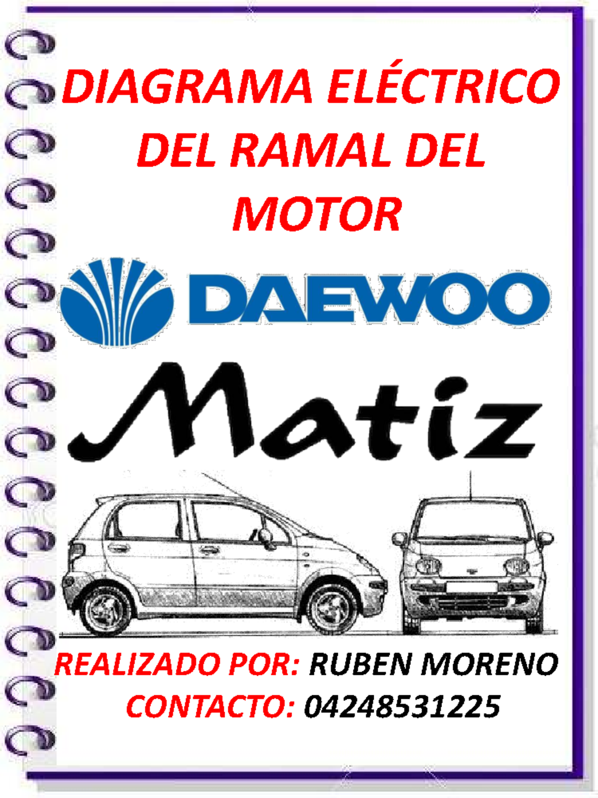 Diagrama Eléctrico del Motor Daewoo Matiz 0.8 - 091541 - Document Preview