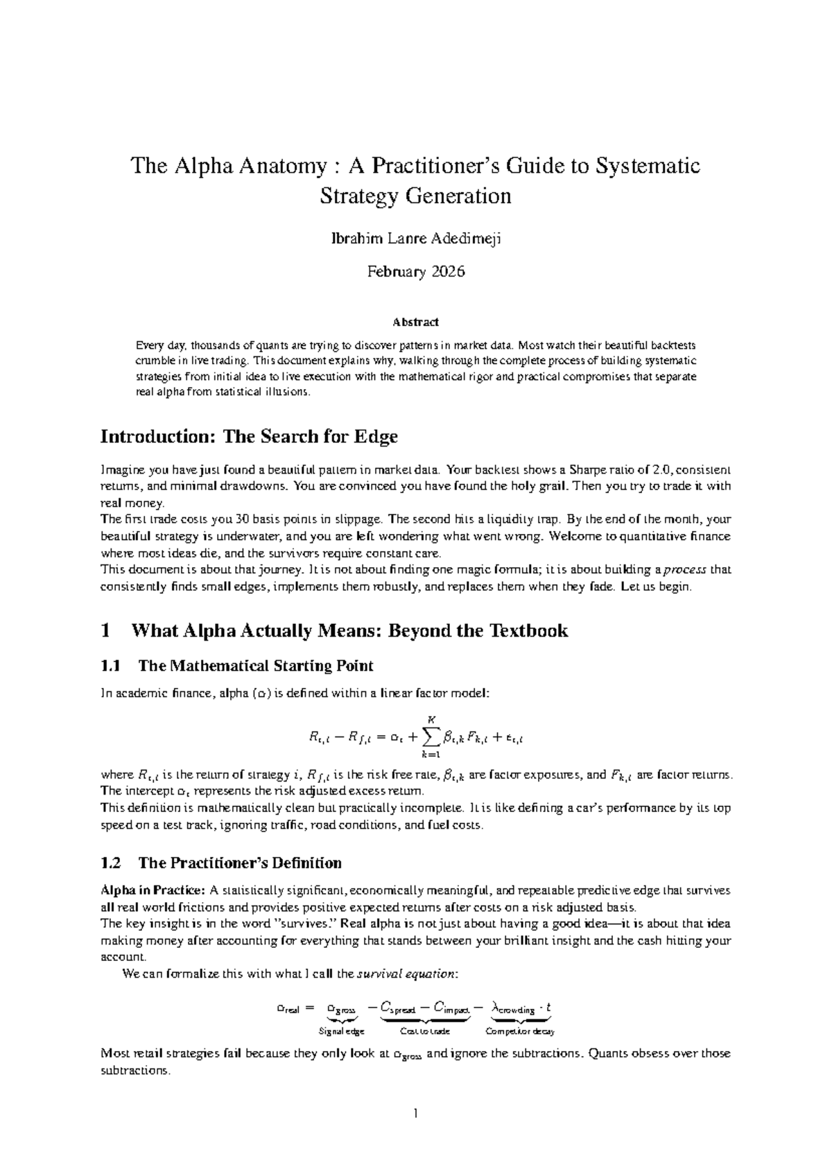 Alpha Generation: A Comprehensive Guide to Systematic Strategy ...
