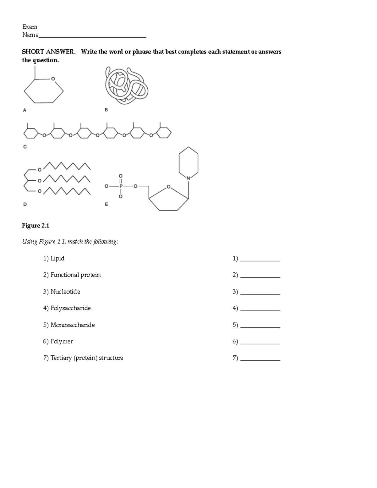 Ch 02 - chapter 2 test bank - Exam Name ...