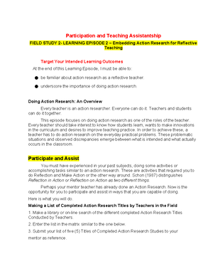 FS 2-3 - demonstrations - Field Study Participation and Teaching ...