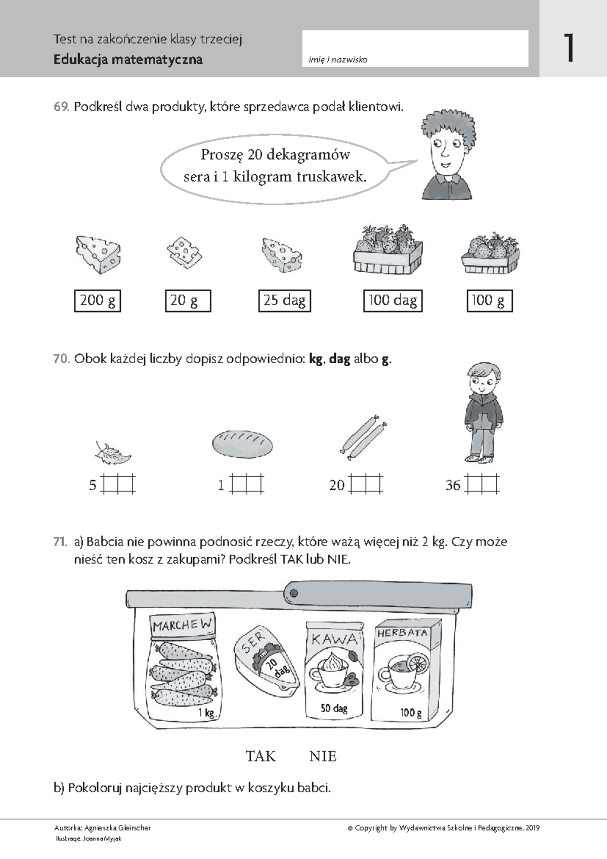 Test na zakończenie klasy trzeciej Edukacja matematyczna - Diagnoza kl