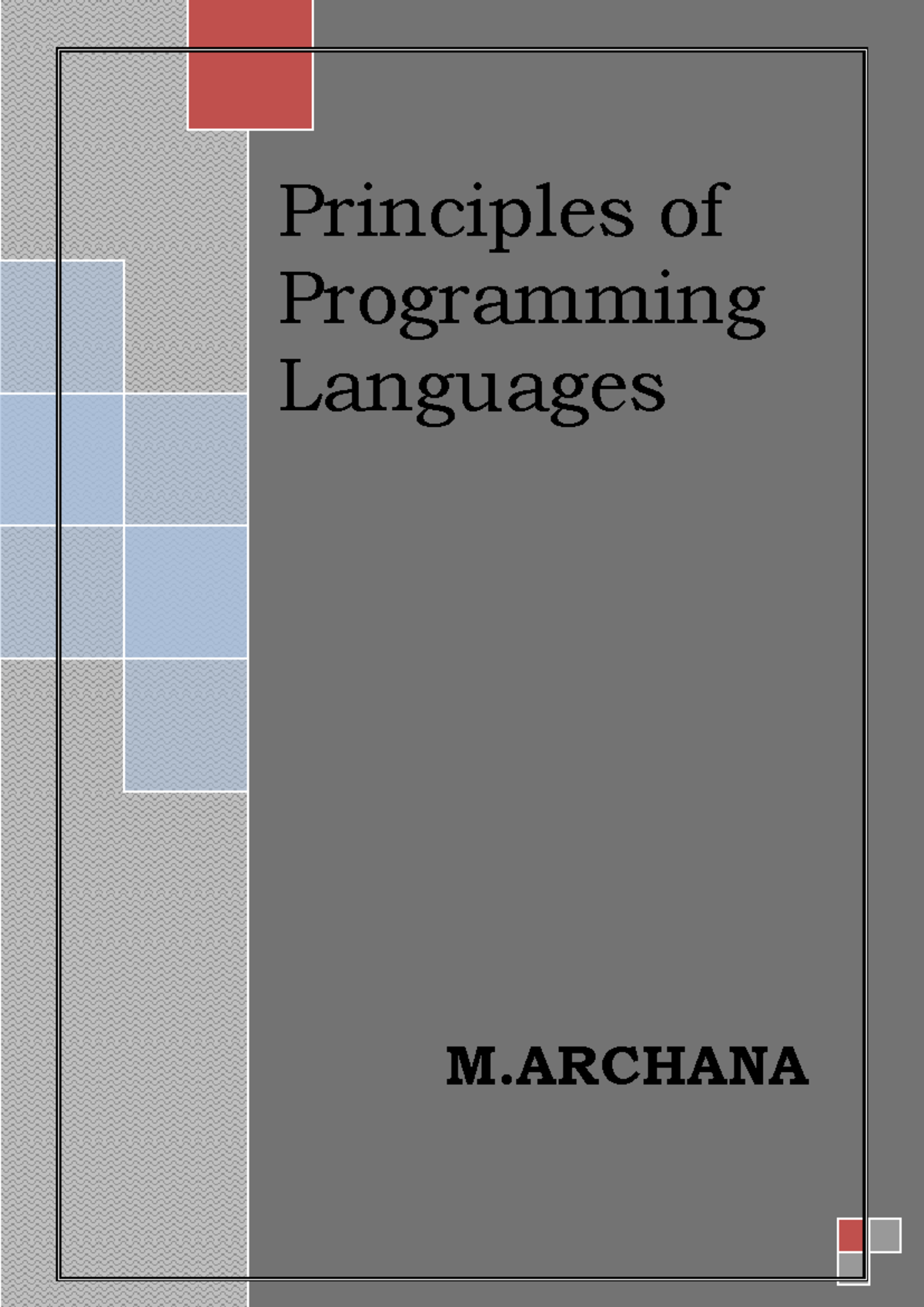 PPL - Principles of Programming Language - Principles of Programming ...