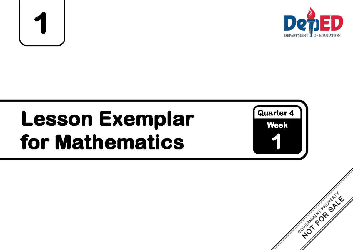 LE Math 1 Q4 Week 1: Lesson Exemplar on Fractions and Equal Parts - Studocu