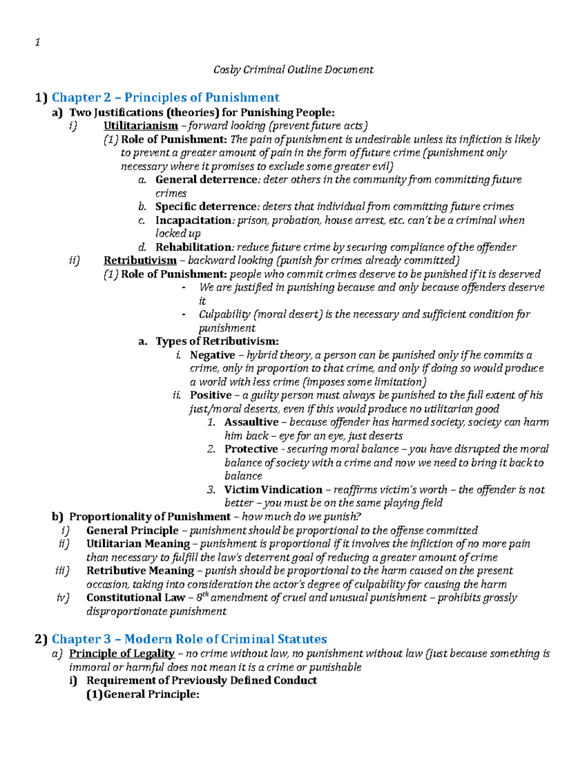 CRIM 101: Comprehensive Criminal Law Outline and Key Concepts - Studocu