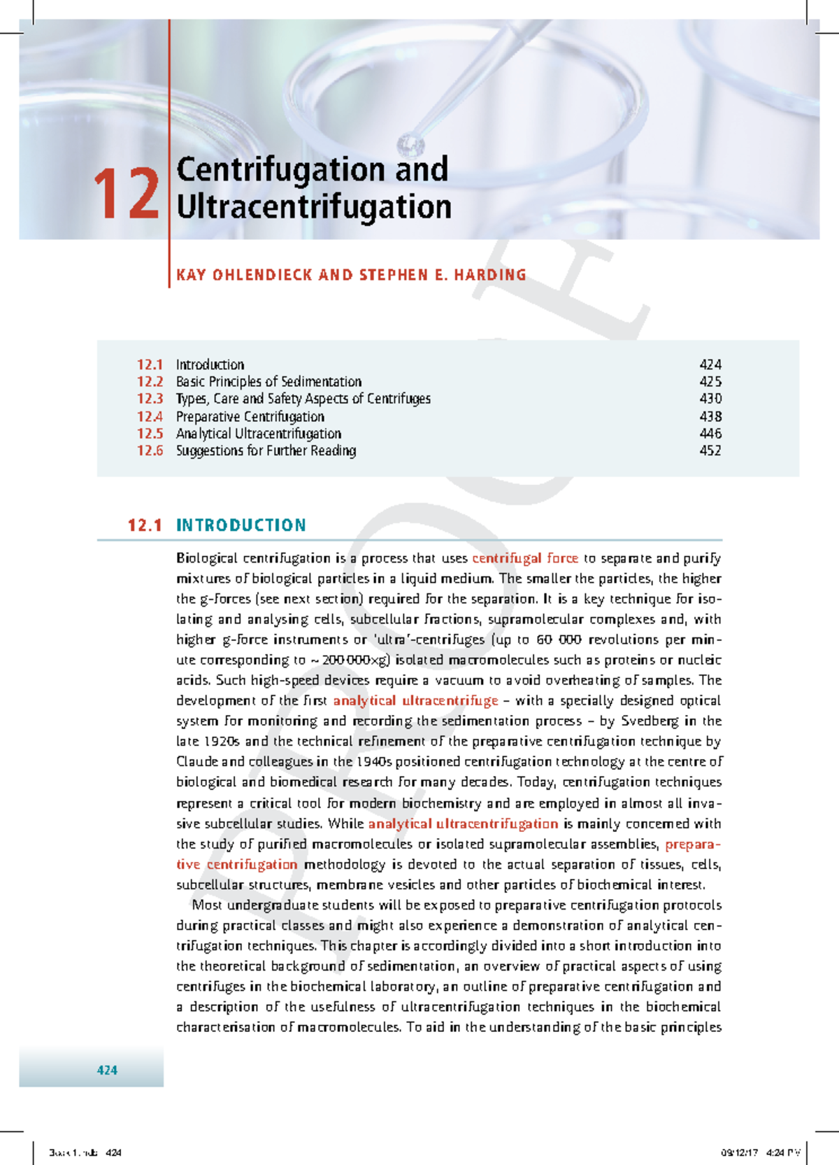 Centrifugation and Ultracentrifugation: Principles and Applications ...