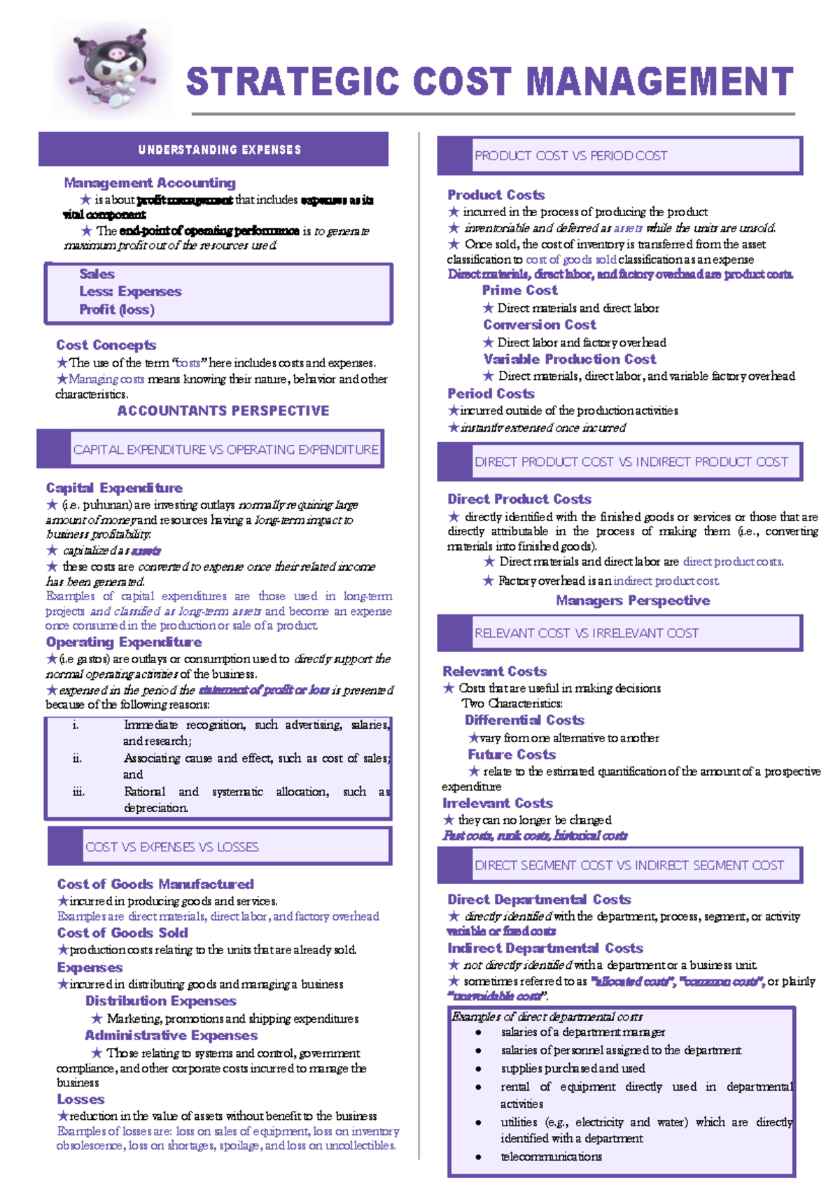 Strategic Cost Management: Understanding Expenses in Management ...
