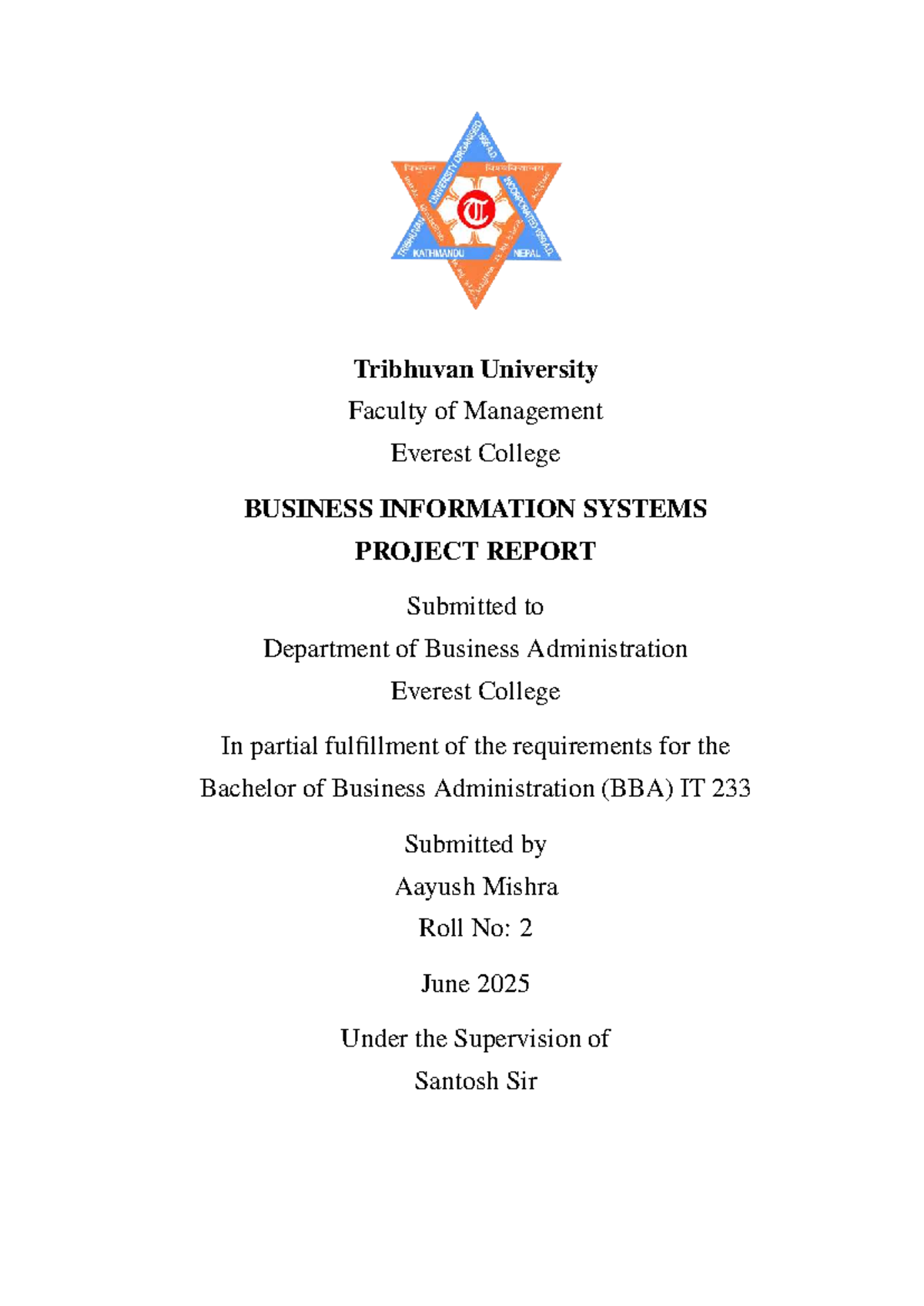 BIS Project Report on Leapfrog Technology (IT 233) - Studocu