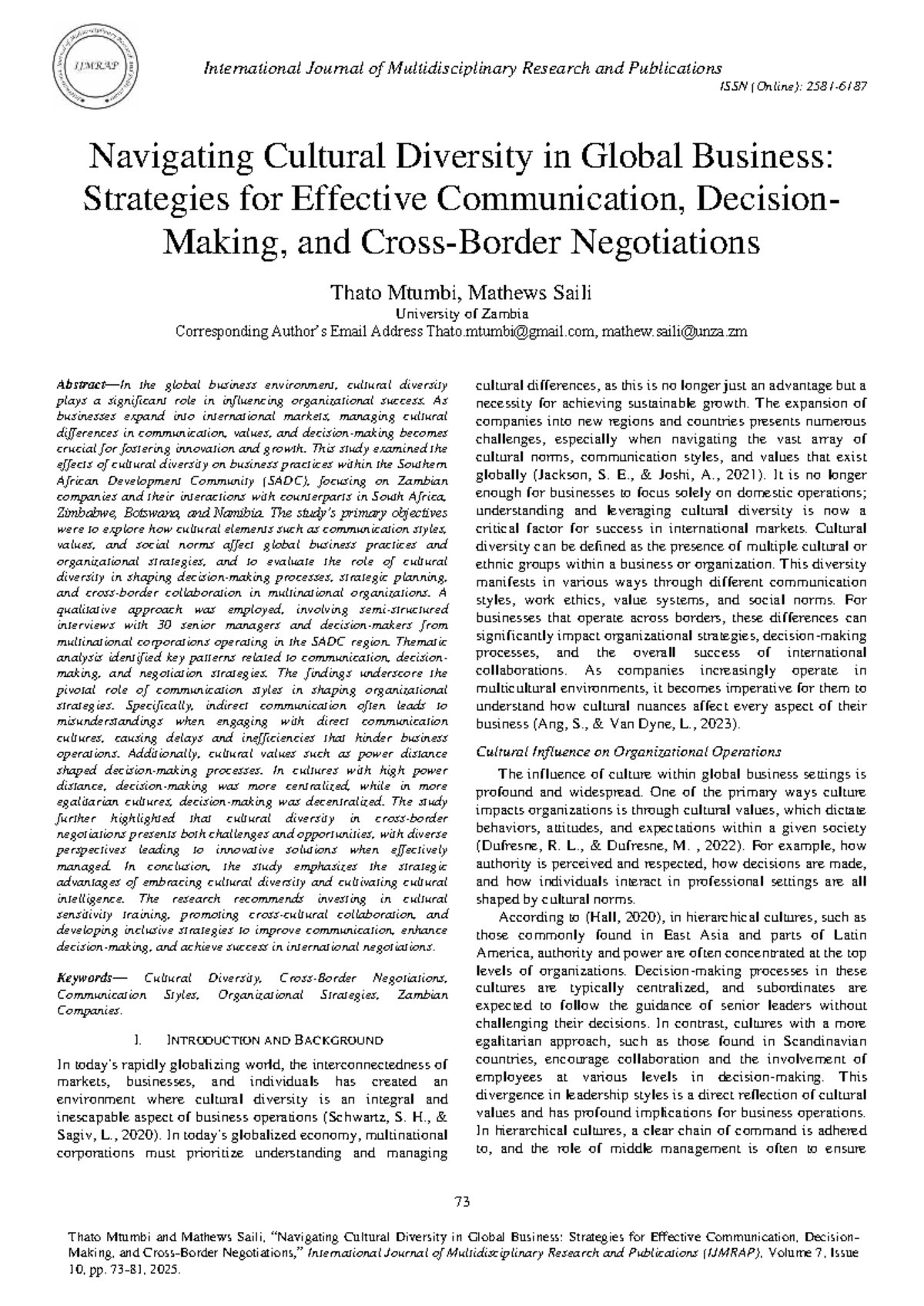 Cultural Diversity in Global Business: Strategies for Effective ...