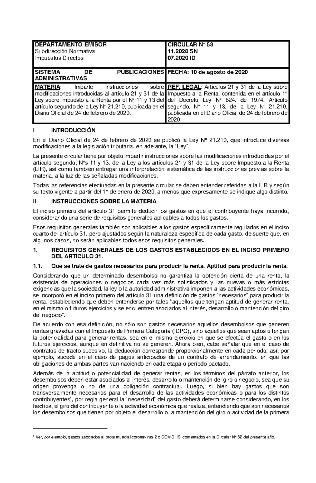 Modificaciones a las Normas de Gastos Deducibles en el Impuesto a la ...