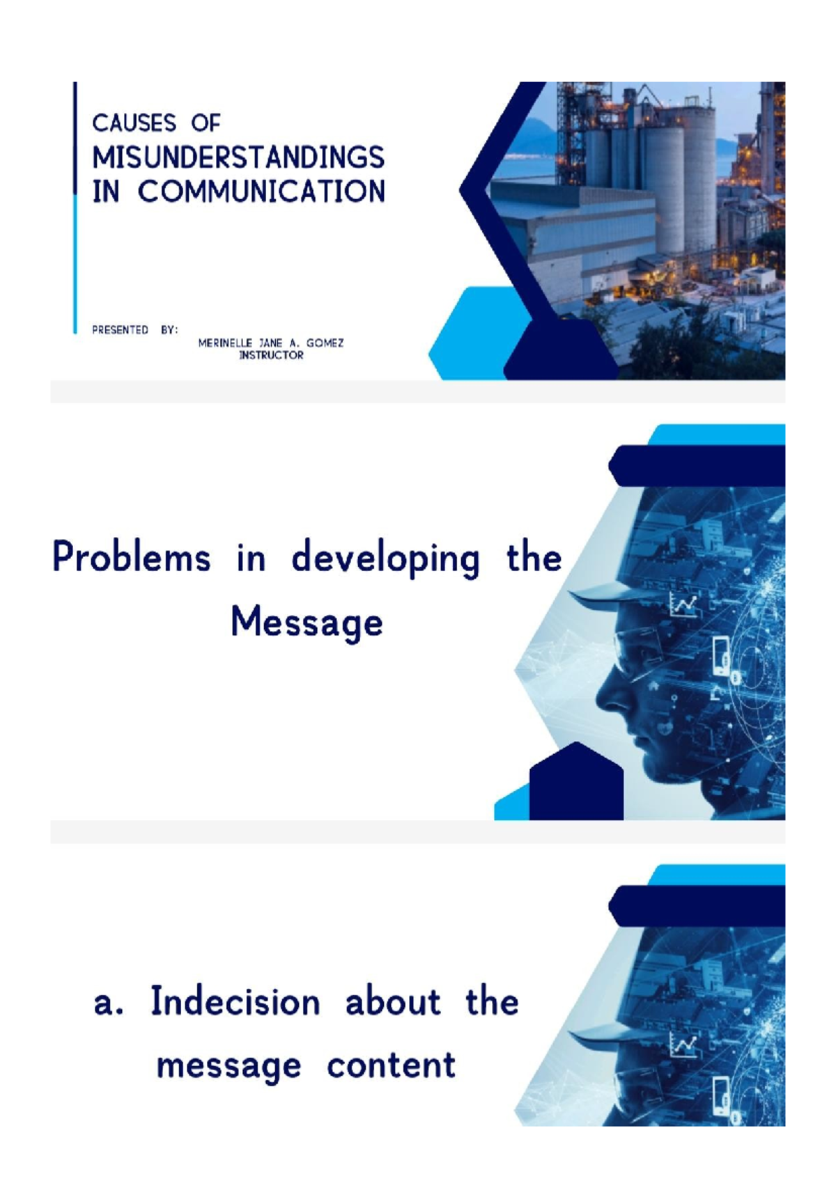 Causes of Misunderstandings in Communication: An Analysis - Studocu