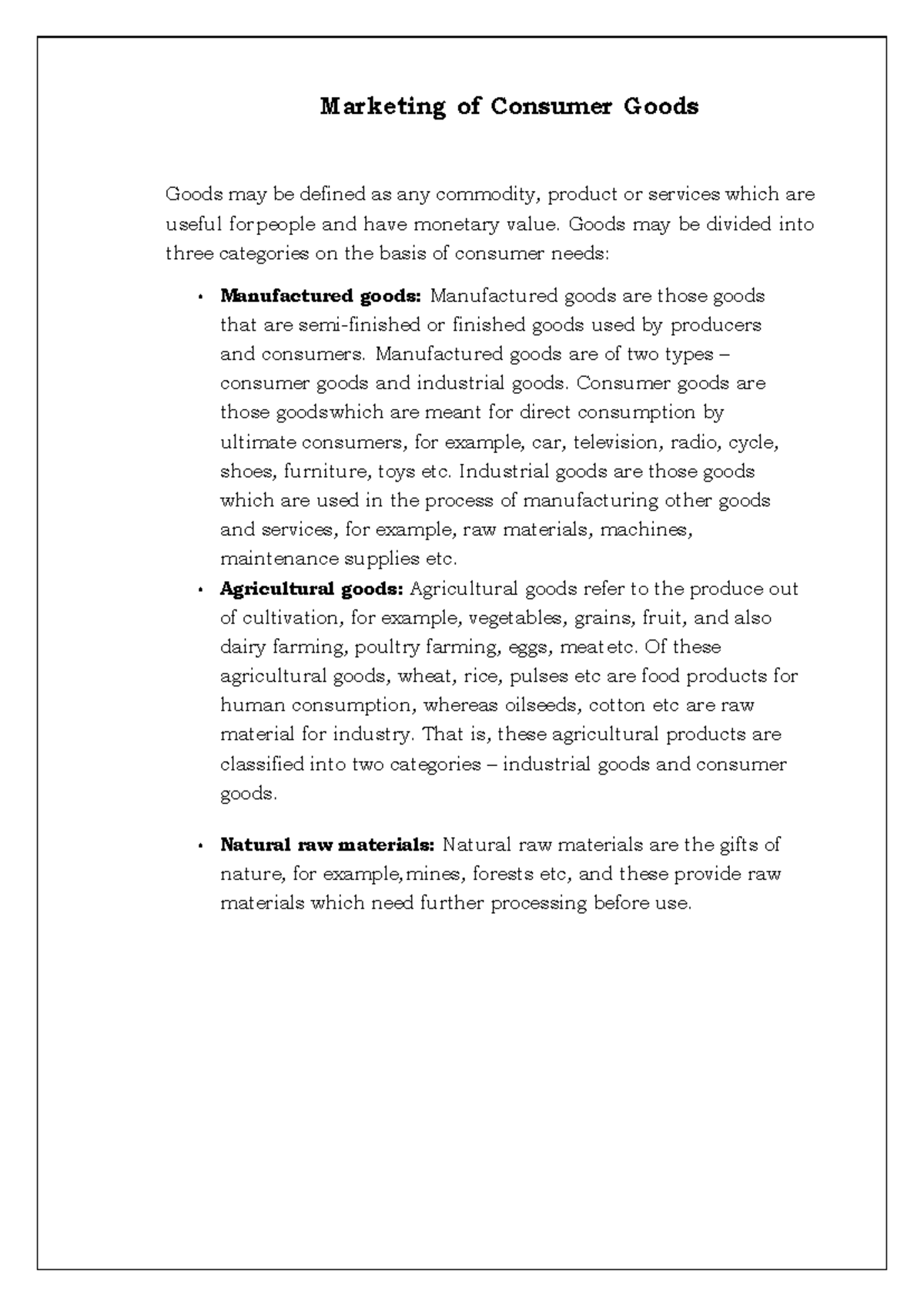Consumer Goods Marketing: Key Concepts and Strategies Explained - Studocu
