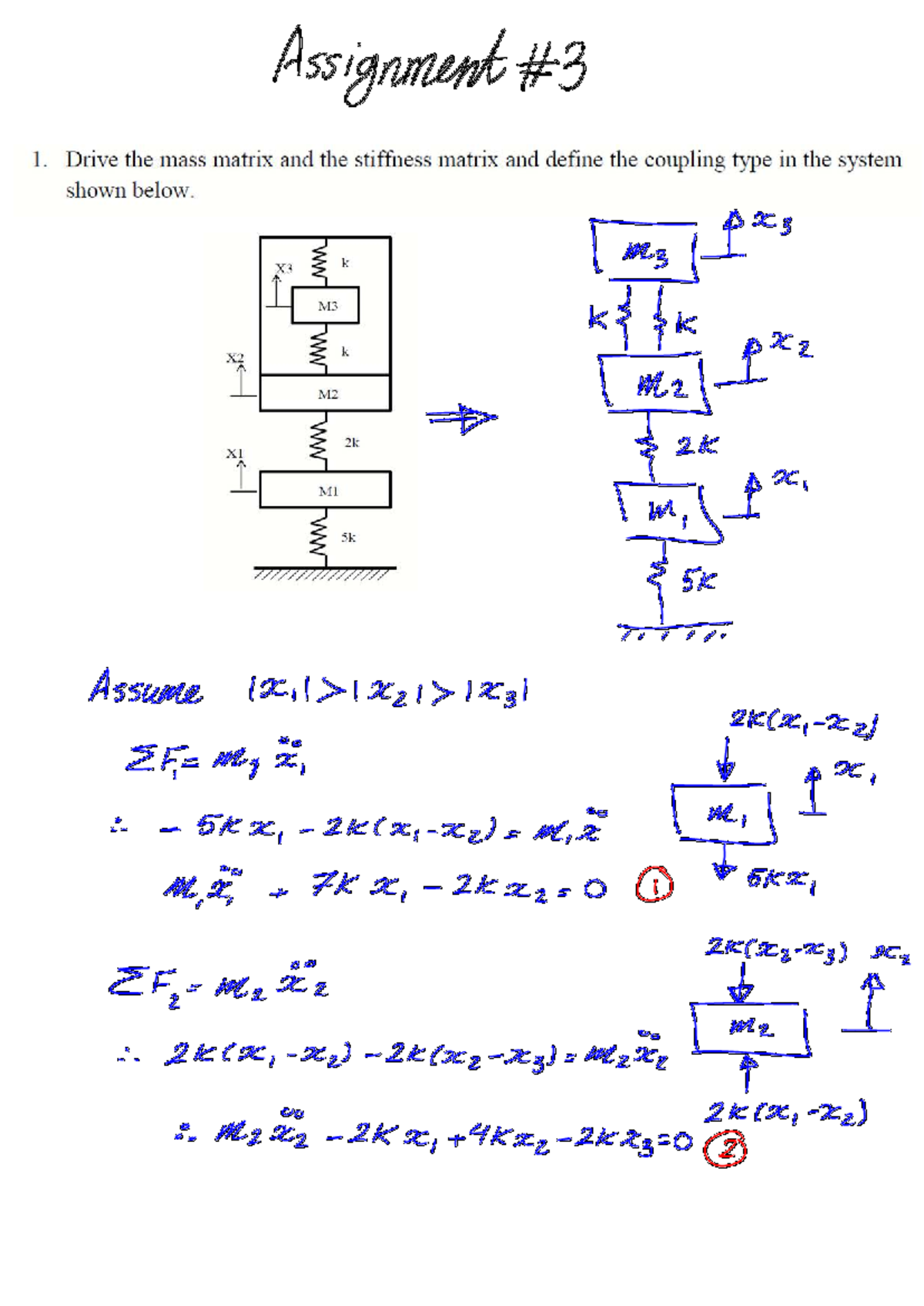 Matrix Rearranging for Assignment #3: Substituting k2 J0 and θ1 - Studocu