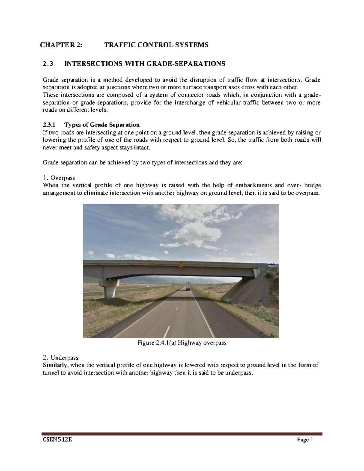 Chapter 2.4-CSEN 512E-Traffic Control Systems Intersections with grade ...