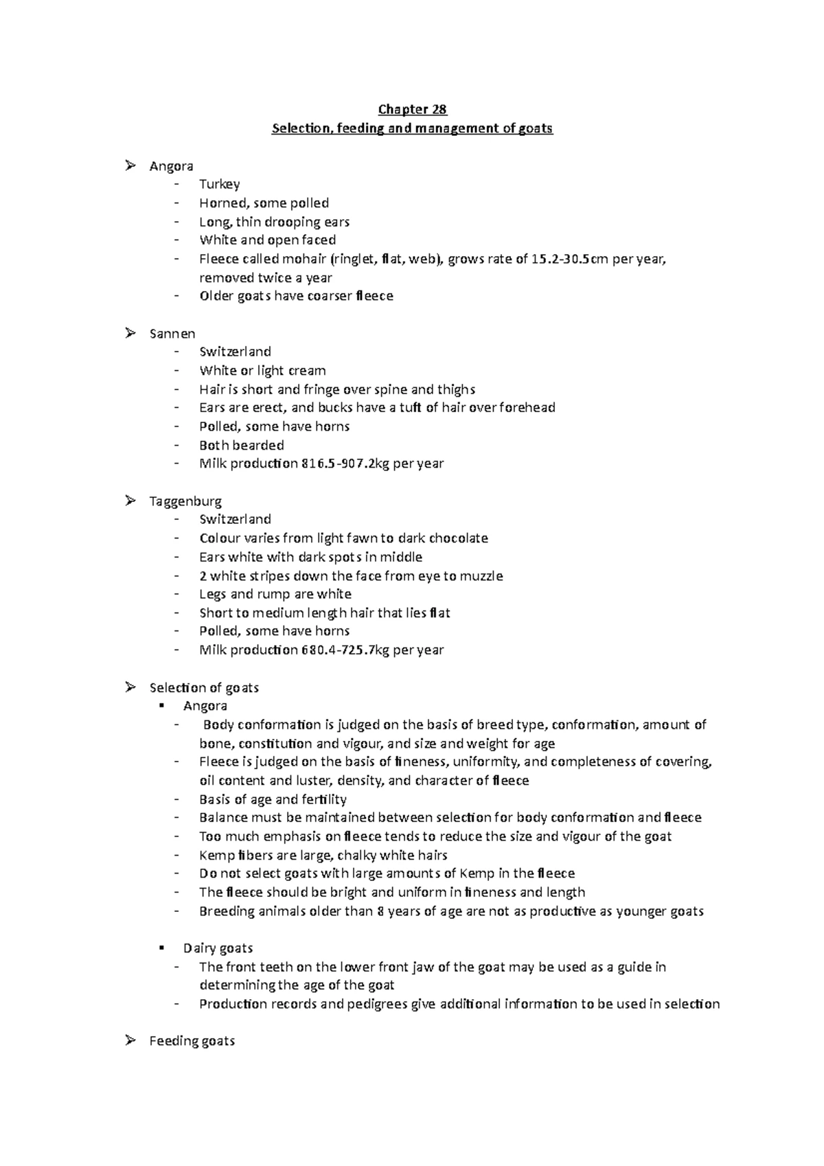 ANIG 3713 Semester test 2 Prep - ANIG 3713 Semester test 2: True or ...
