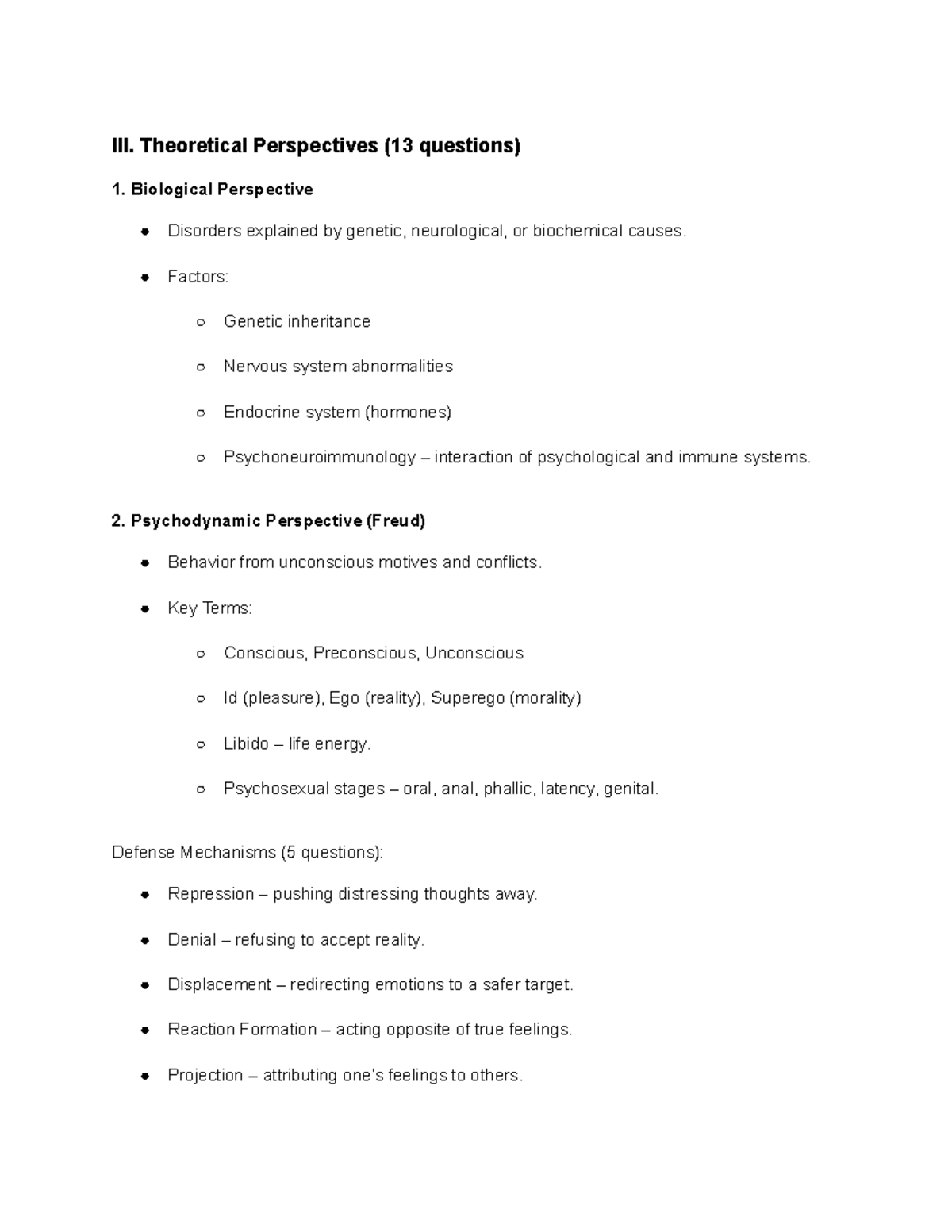 Abnormal Psychology Midterm Review Notes (PSY101) - Studocu