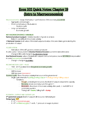 Midterm 07 2019, questions and answers - MACROECONOMICS 102 PRACTICE ...