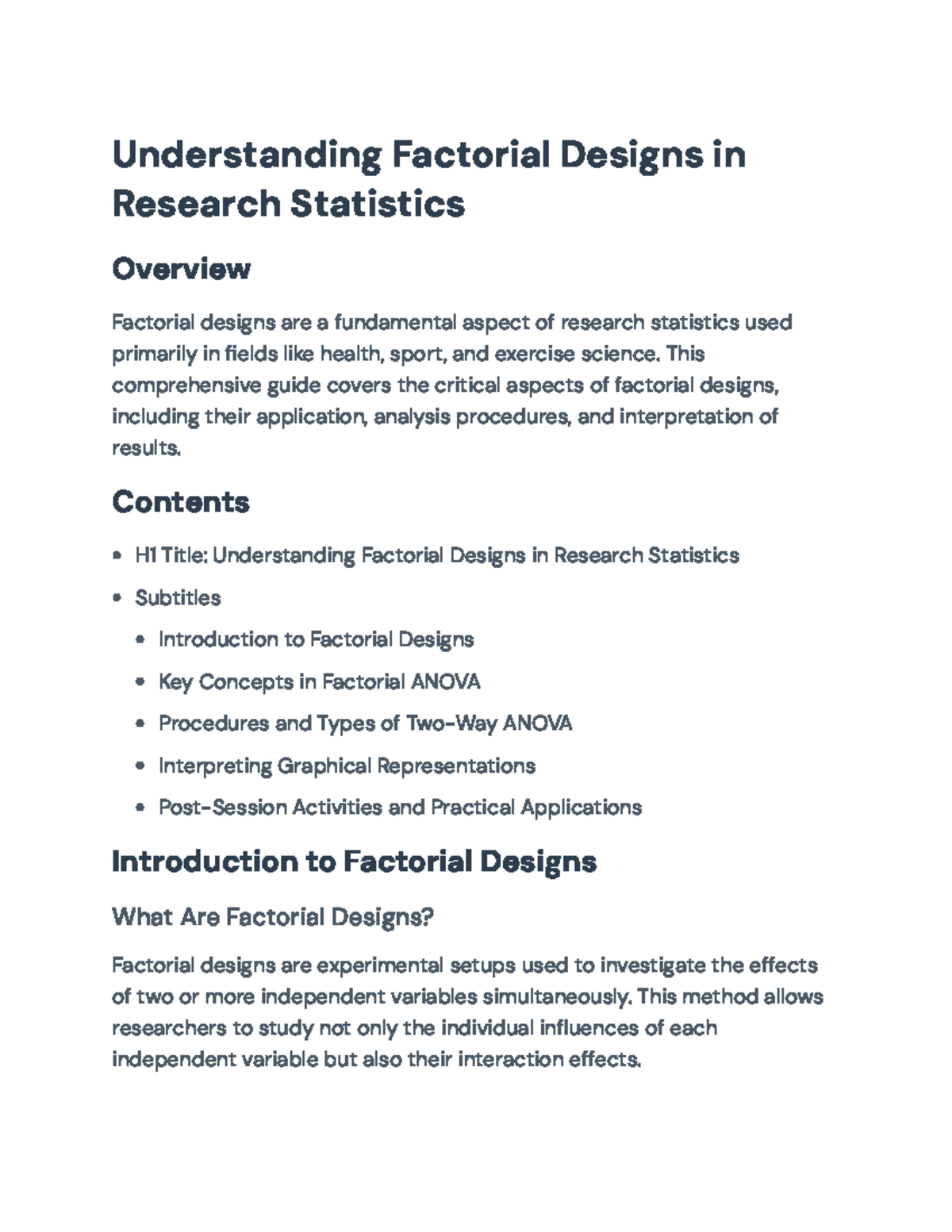 Understanding Factorial Designs in Research Statistics Guide ...