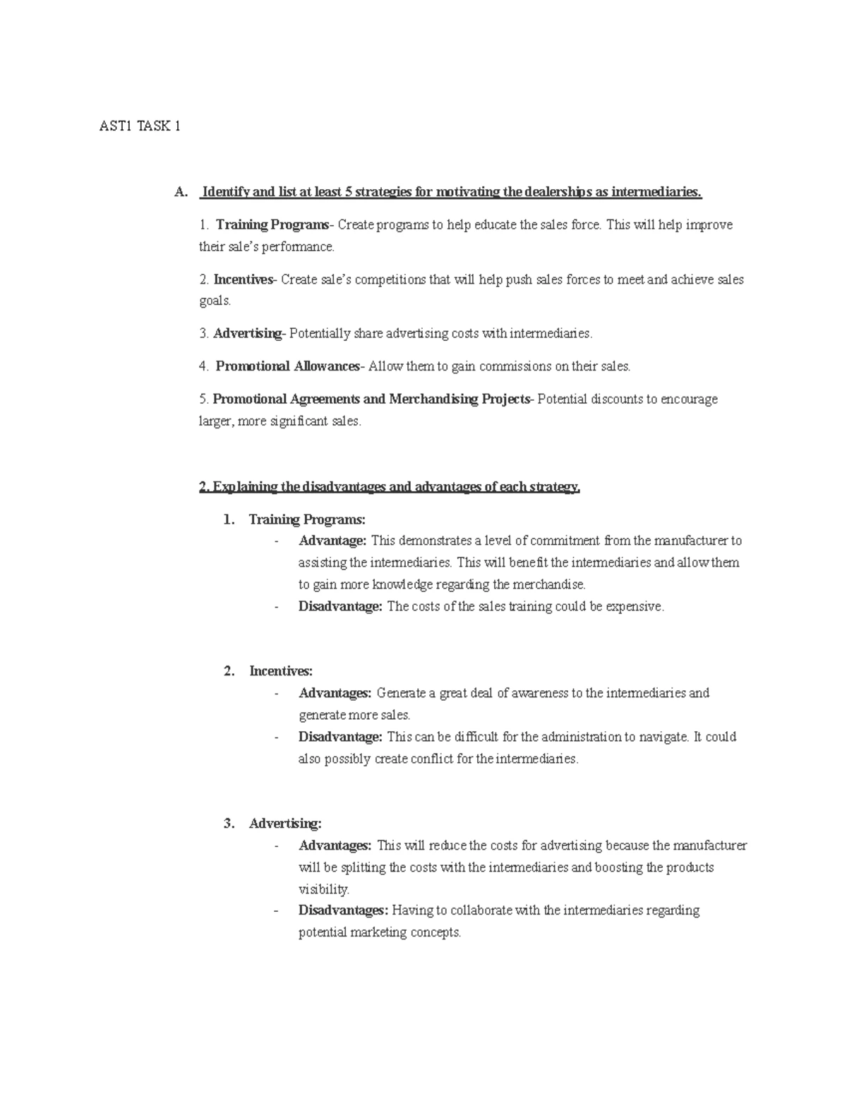 D361 - Business Simulation Overview and Strategies - Task 1 - Studocu