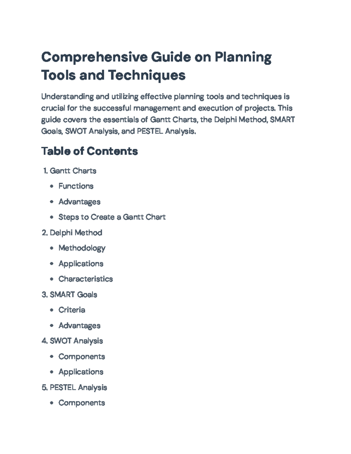 Planning Tools & Techniques for Effective Project Management Guide ...