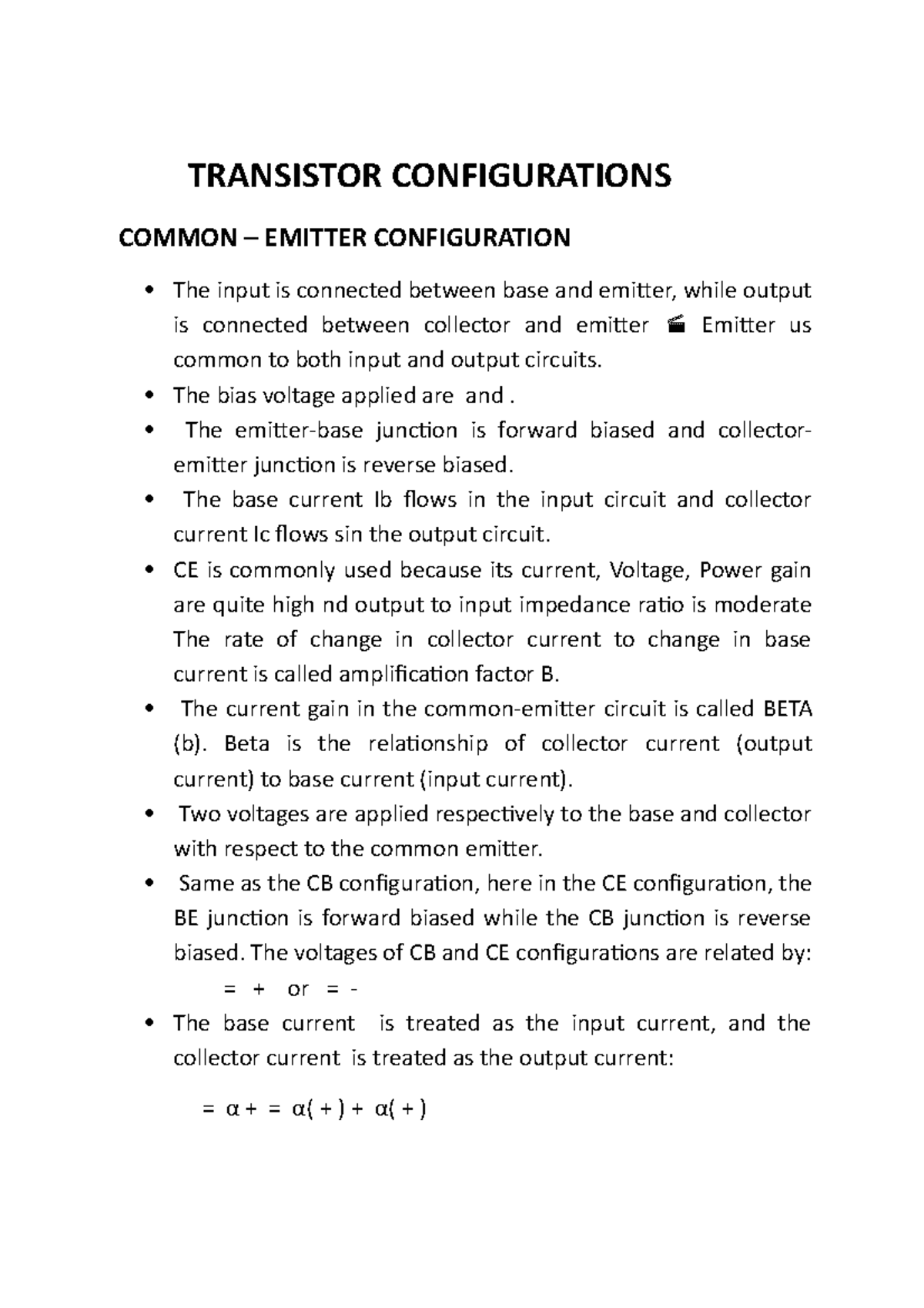 Transistor Configurations: Common Emitter Analysis and Characteristics ...