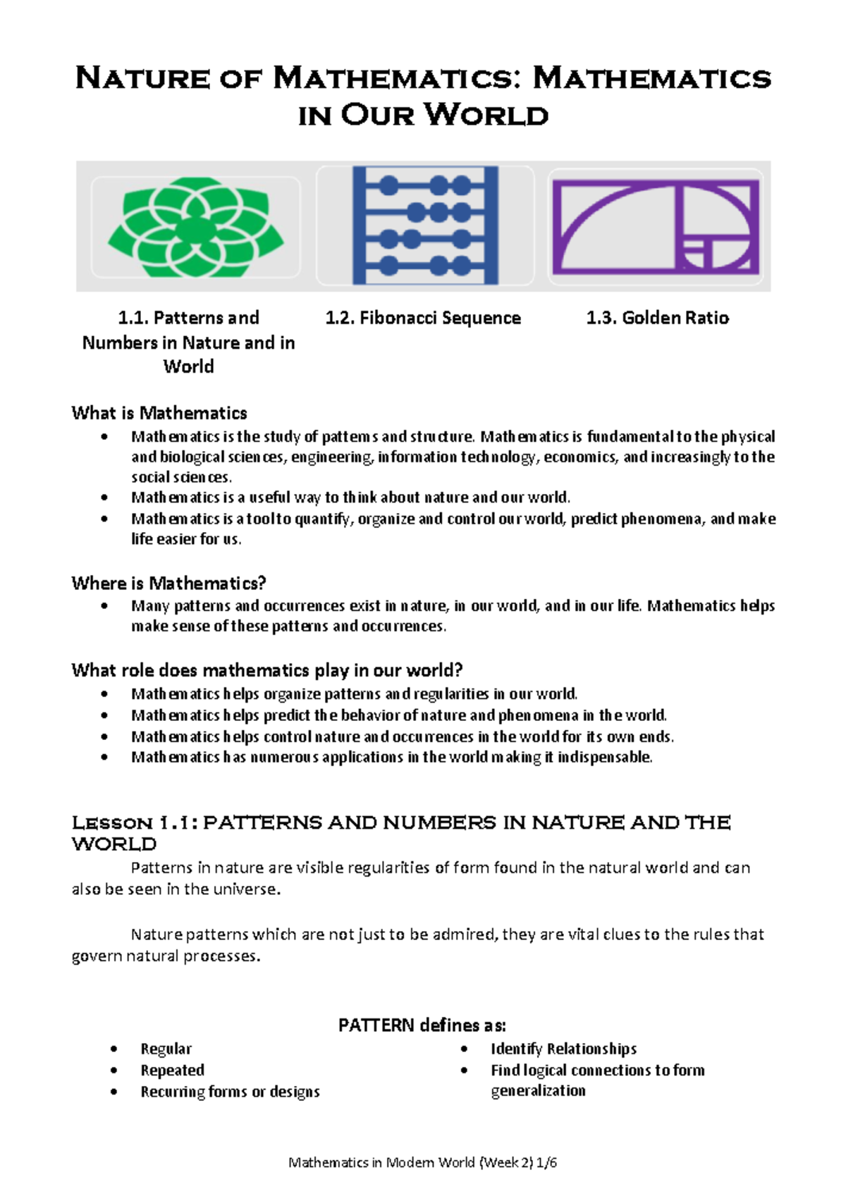 Mathematics in Engineering: Patterns, Numbers, and Fibonacci Concepts ...