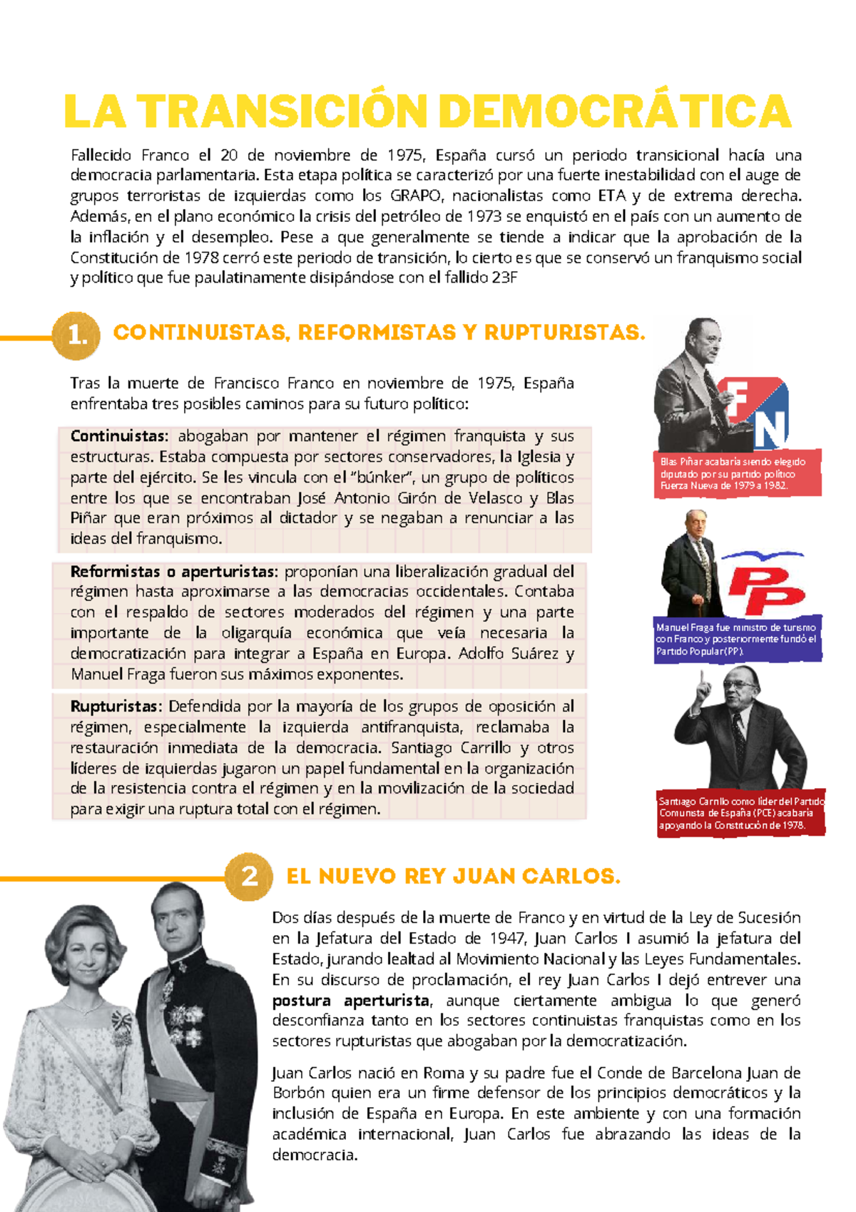 LA TRANSICIÓN DEMOCRÁTICA EN ESPAÑA: 1975-1982 (Historia) - Studocu