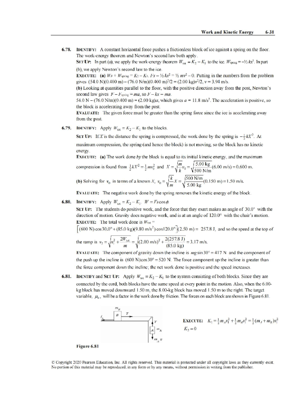 Work and Kinetic Energy Problems - University Physics 6.78-6.81 - Studocu