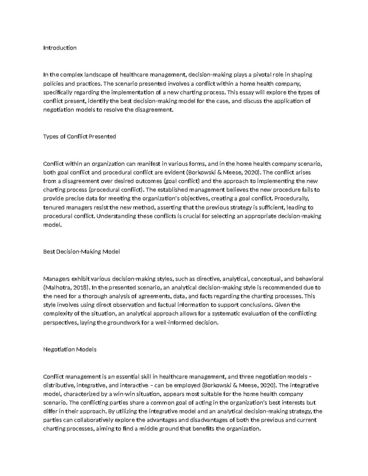 Health Class: Decision-Making & Conflict Resolution in Home Health Care ...
