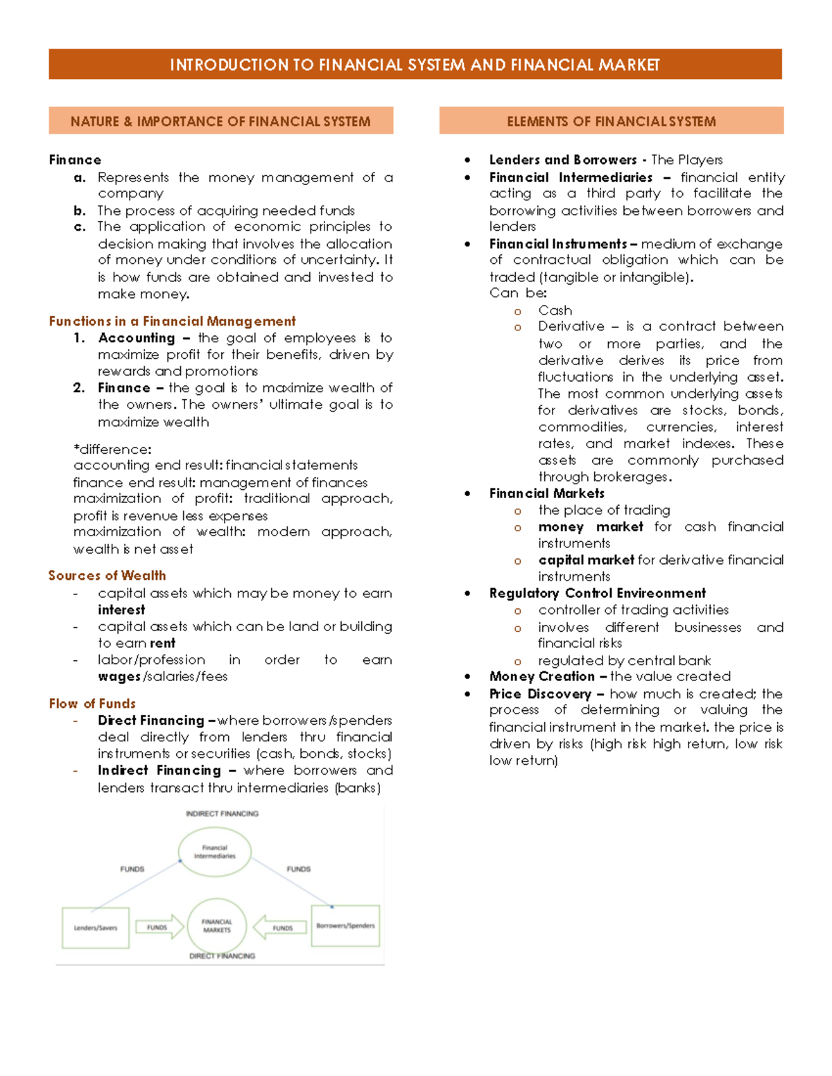 Financial Markets: Overview and Types in Financial Systems - Studocu