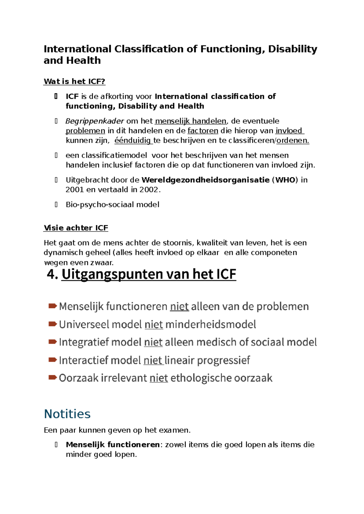 WCO 1 - Internatioal Classification of Functioning, Disability and ...