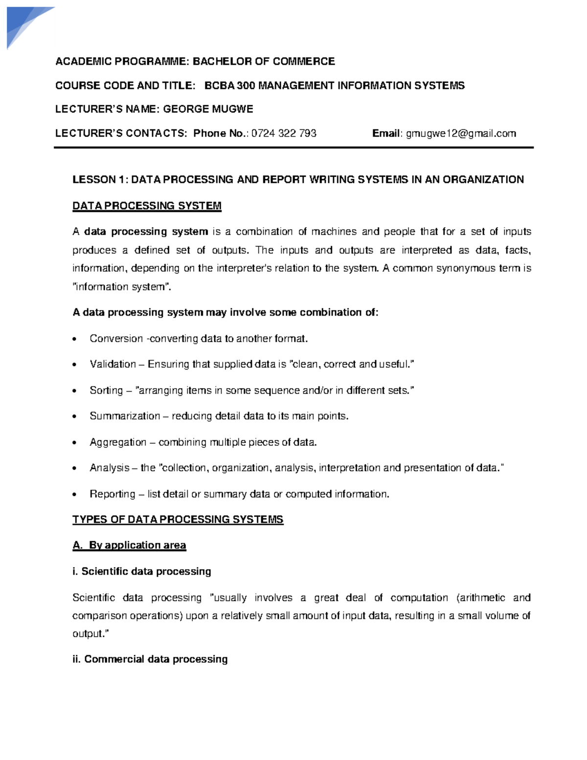 BCBA 300 Final Exam Notes: Management Information Systems Overview ...