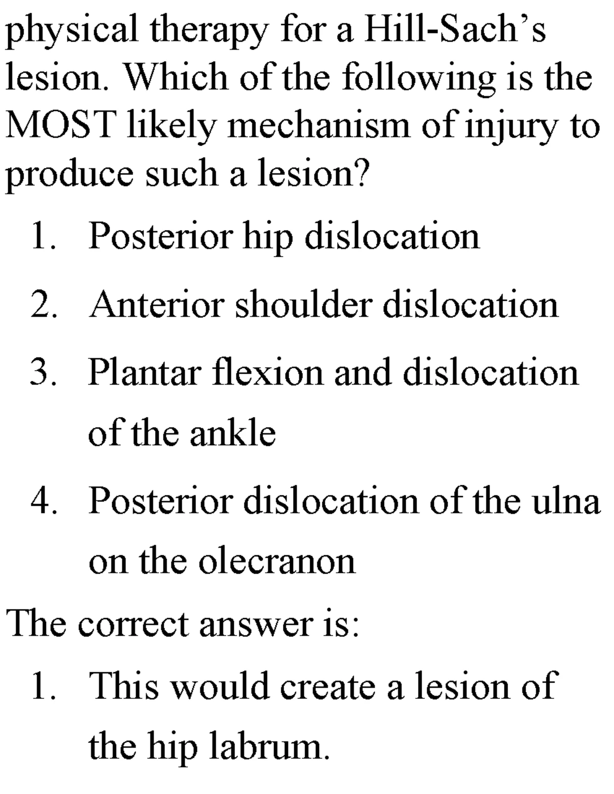 200-Question Sample Physical Therapy Exam Ptmasud-1 401-500 - and ...
