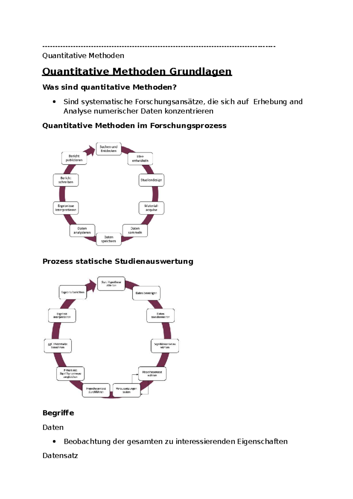 Statistik 1: Ausführliche Zusammenfassung der Quantitativen Methoden ...