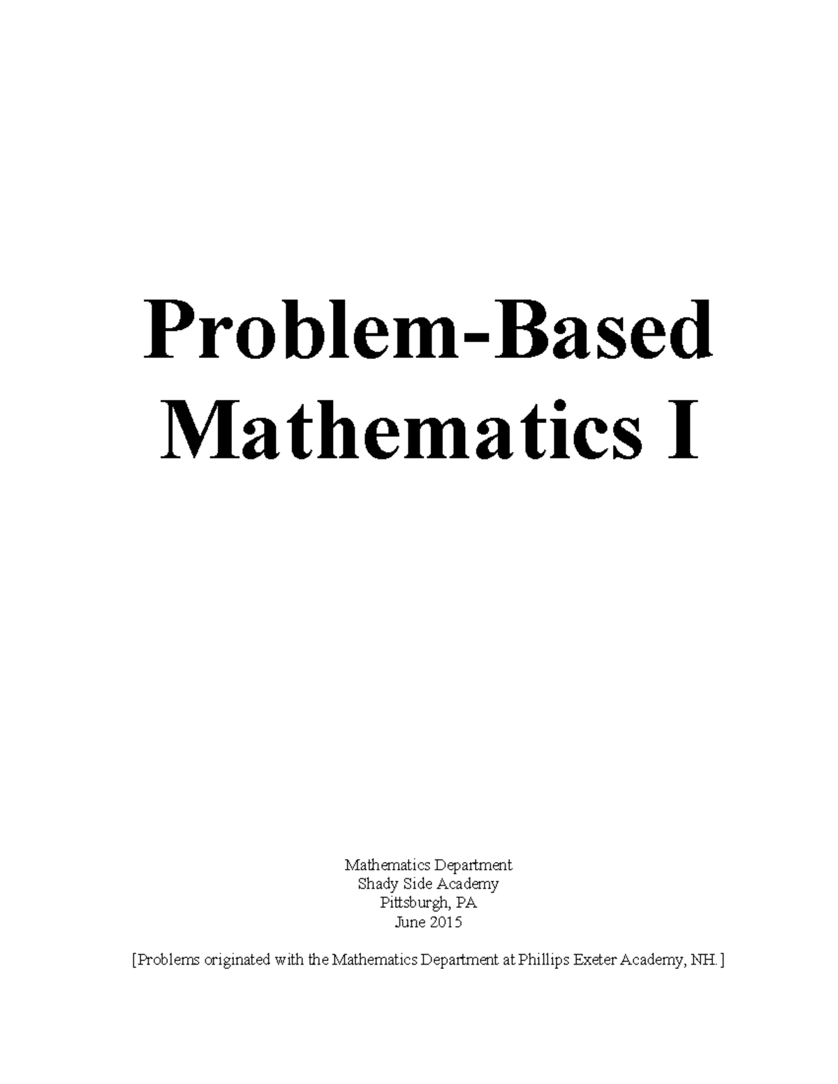 Mathematics I Problem-Based Study Guide (Code: Math-l) - Studocu