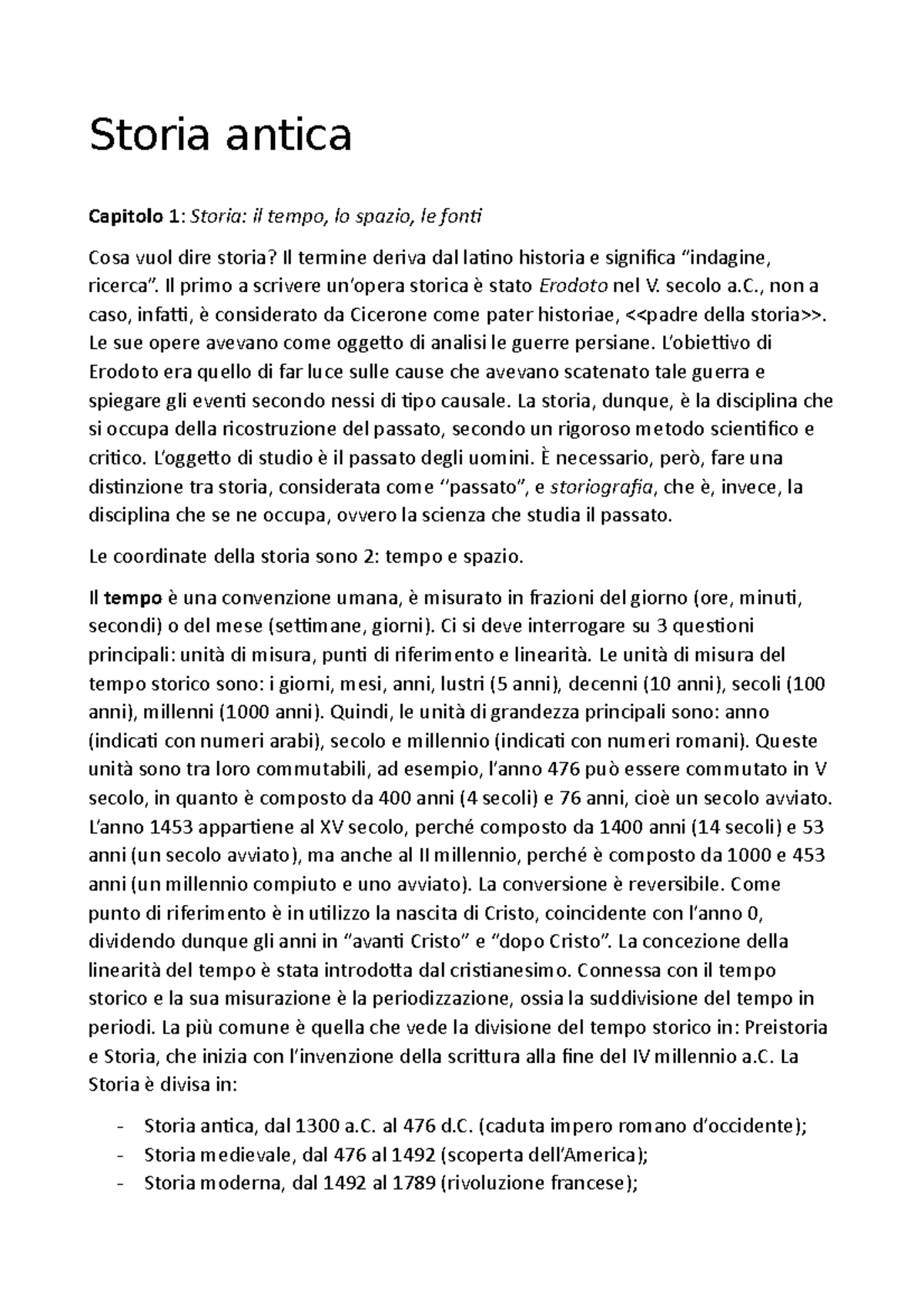Storia Antica: Introduzione al Vicino Oriente, Grecia e Roma - Document Preview