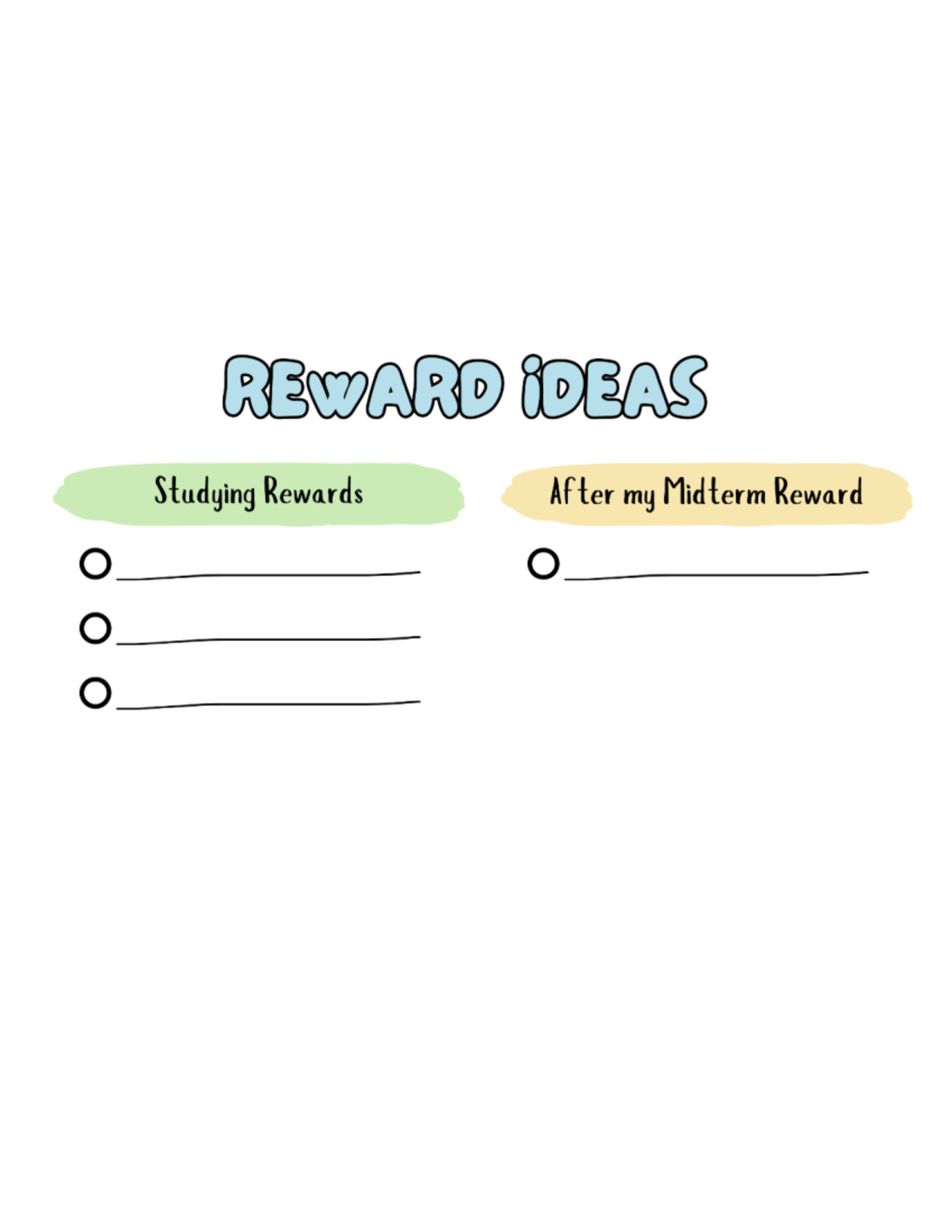 Rewards Plan 3 - Goood - GEOG 2010 - REWARD Studying Rewards After my ...