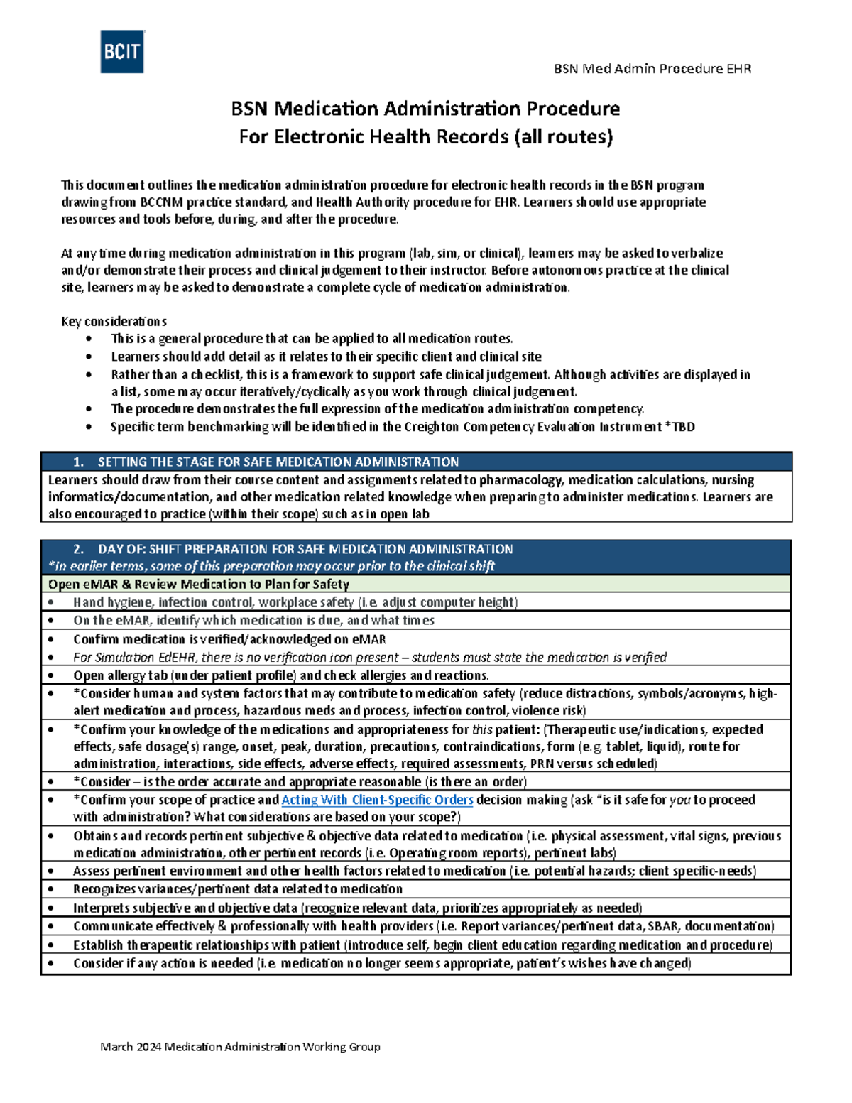 BSN Med Admin Procedure EHR: Comprehensive Guide for Safe Medication ...