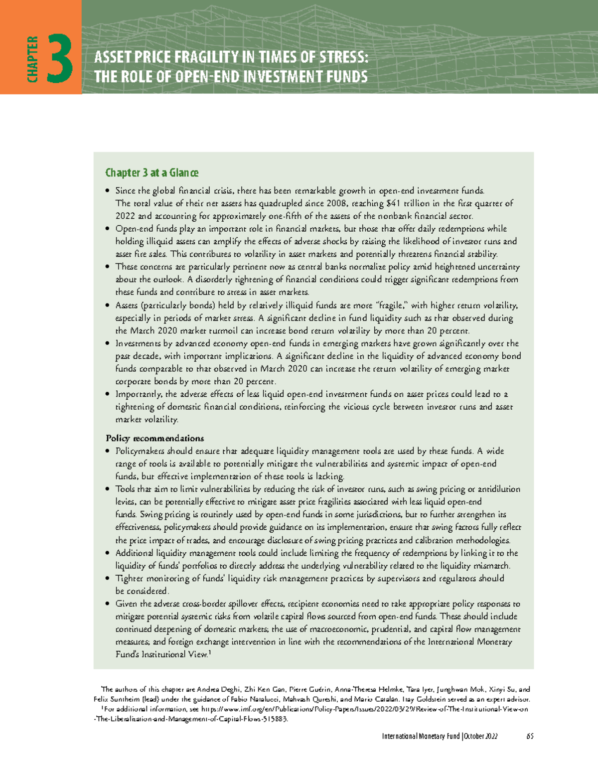 Ch3 issues - lecture notes - Chapter 3 at a Glance Since the global ...