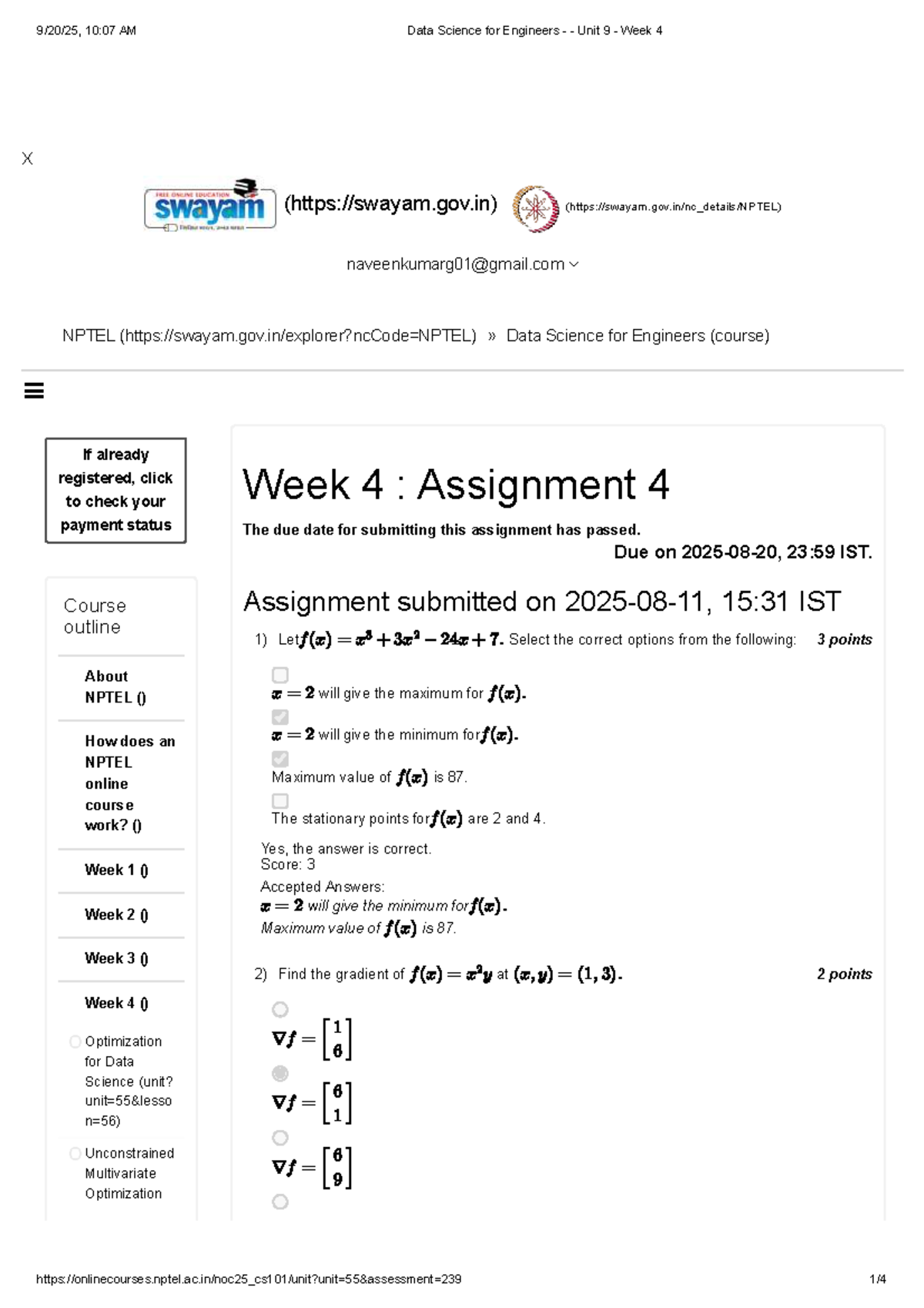 Data Science for Engineers (Course) Unit 9 Week 4 Assignment 4 Review ...