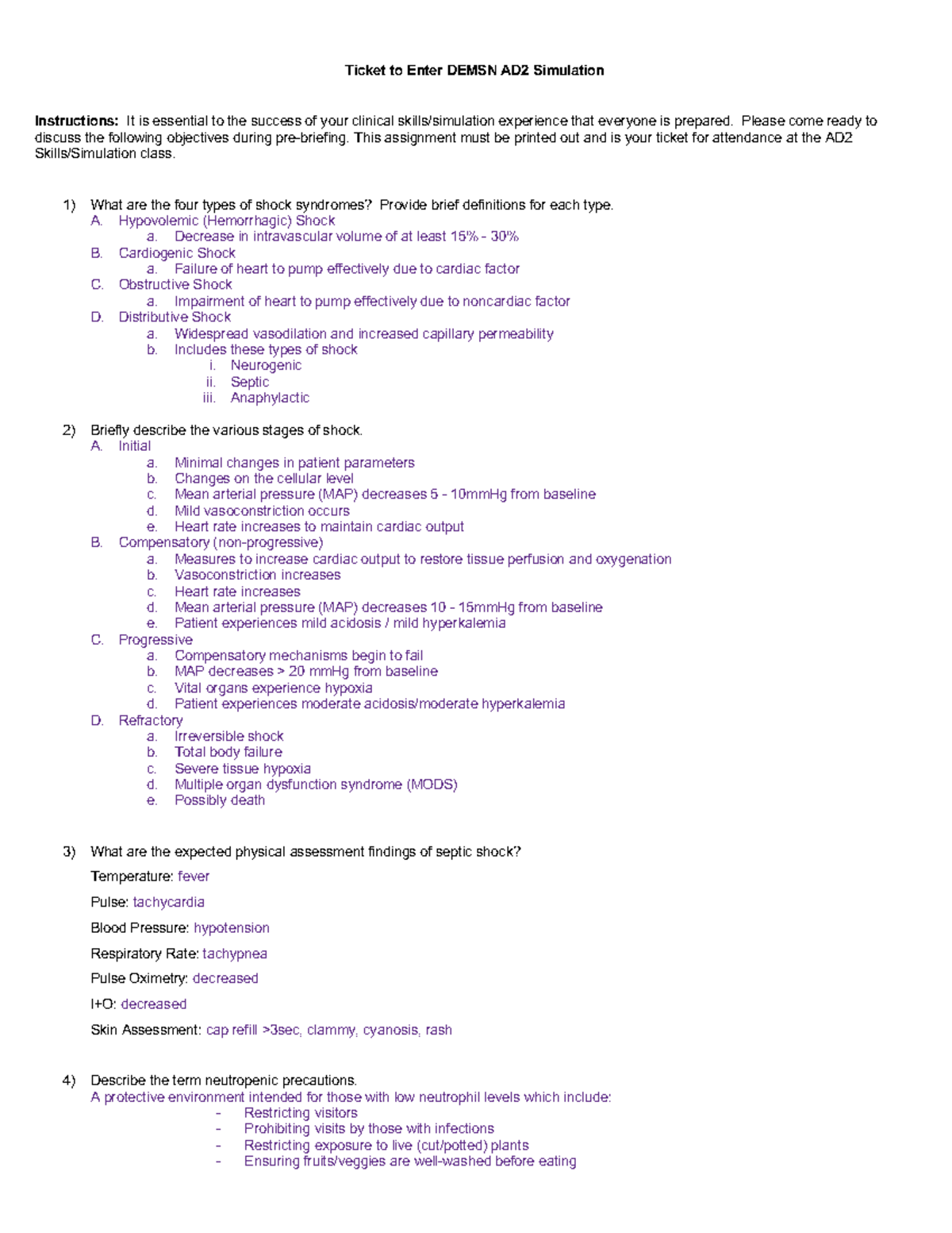 DEMSN AD2 Simulation Lab Attendance Ticket and Objectives Guide - Studocu