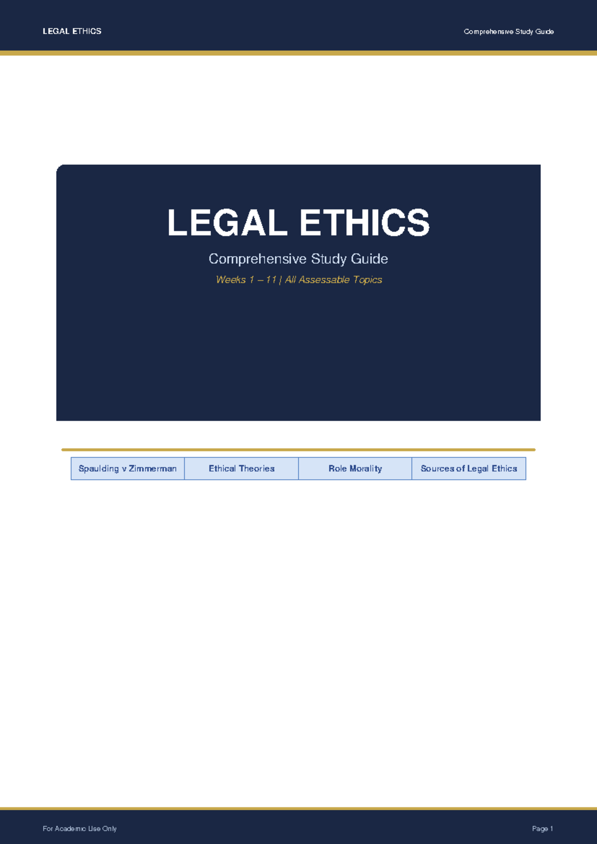 LEGAL ETHICS Comprehensive Study Guide: Key Concepts & Theories - Studocu