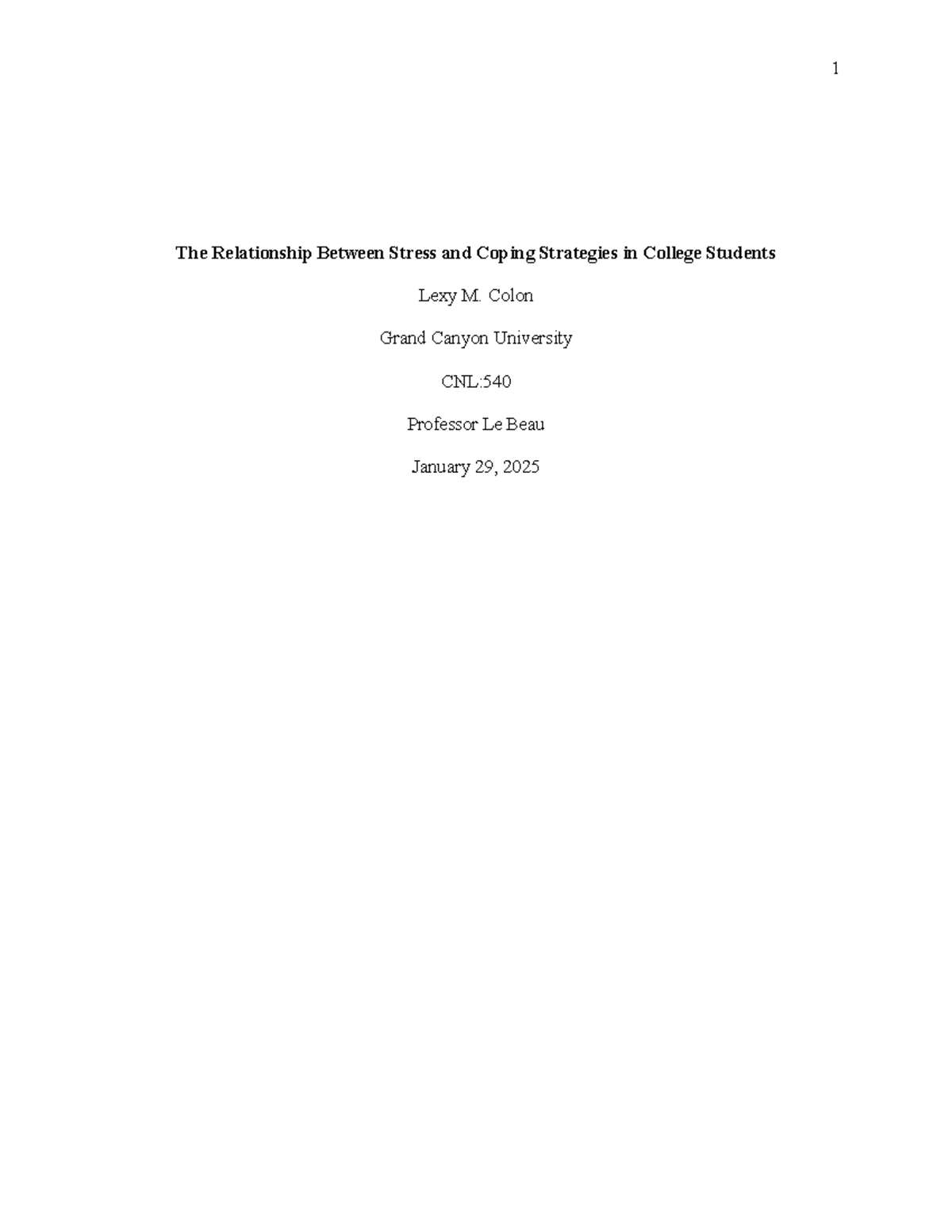 The Relationship Between Stress and Coping Strategies in College ...