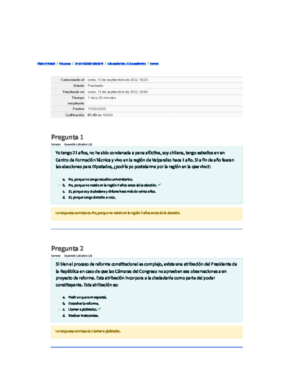 Prueba 2 Derecho Constitucional - Página Principal/Mis cursos/22-3B ...