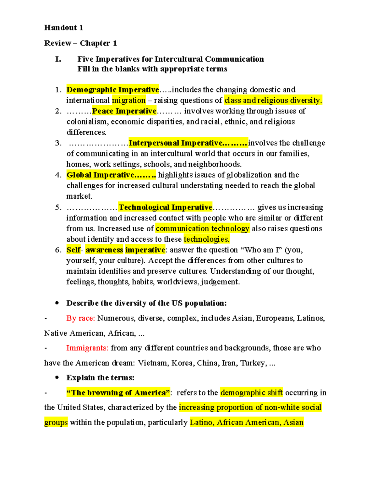 GTLVH Final Exam Review: Intercultural Communication Insights - Studocu